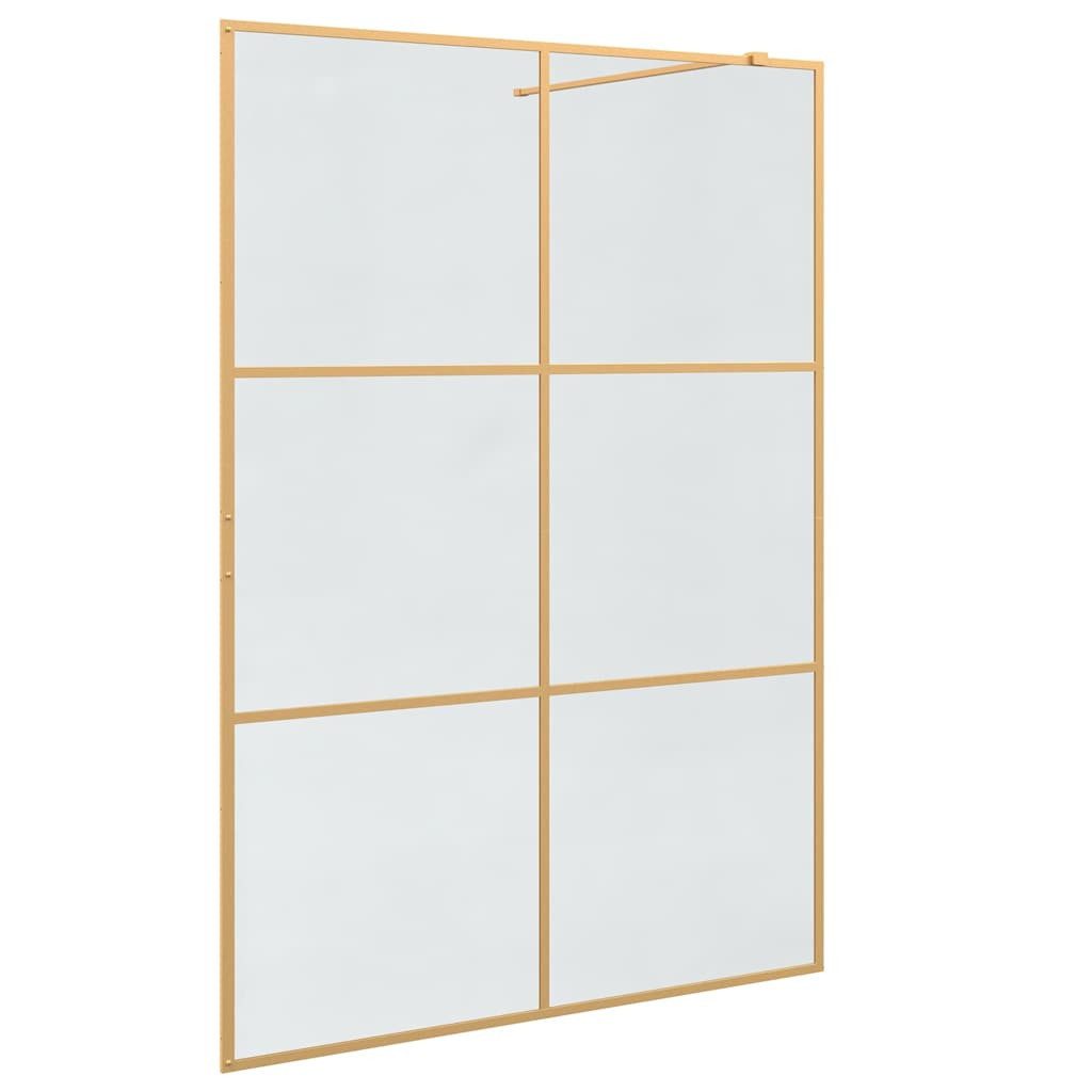 vidaXL Duschwand Walk-in Duschwand Gold 140 x 195 cm Gehärtetes Glas, (1 tlg)