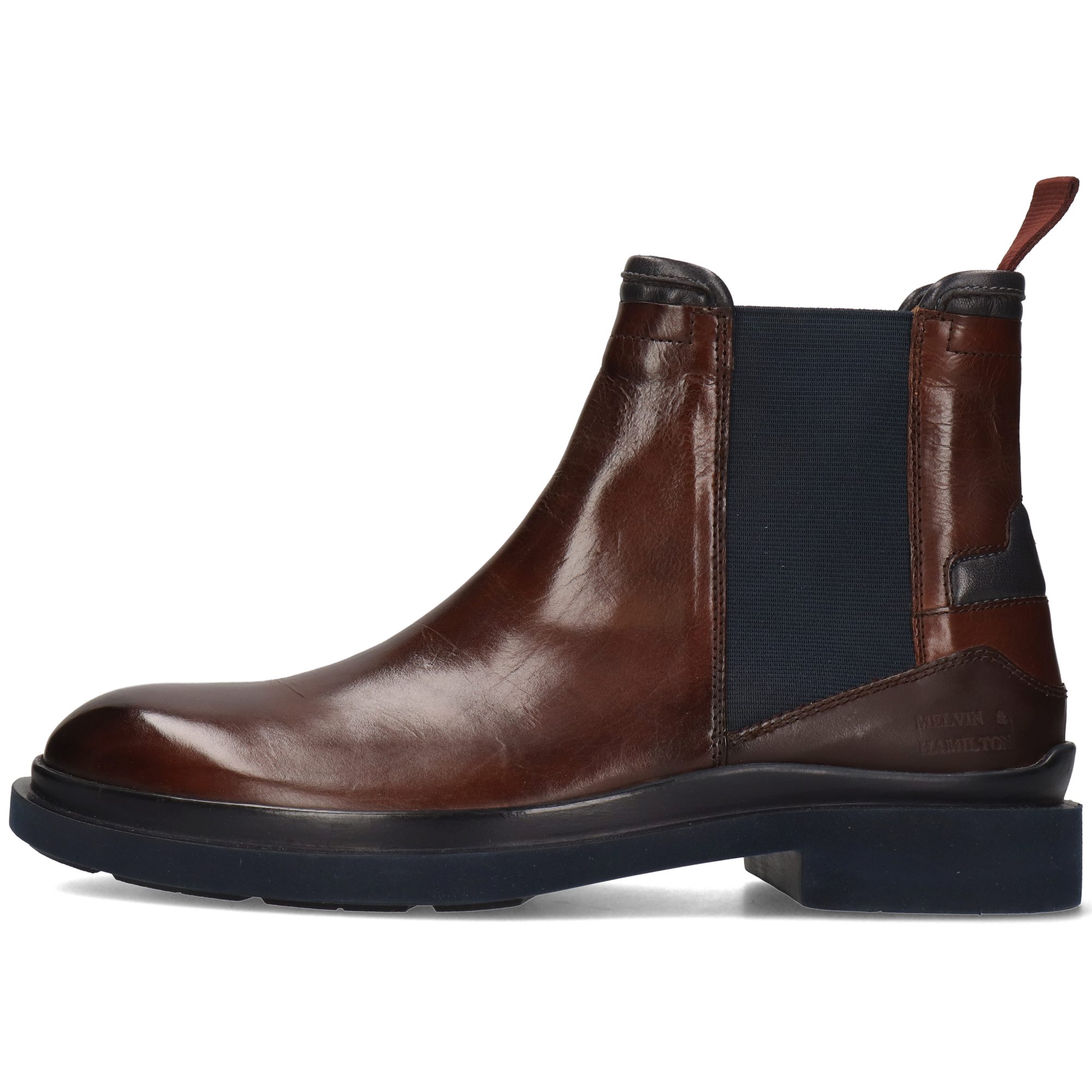 Melvin & Hamilton Ron 8 Leder-Chelsea Boots für Herren Stiefelette Flache Absätze, Echtes Leder, Vegetabile Gerbung