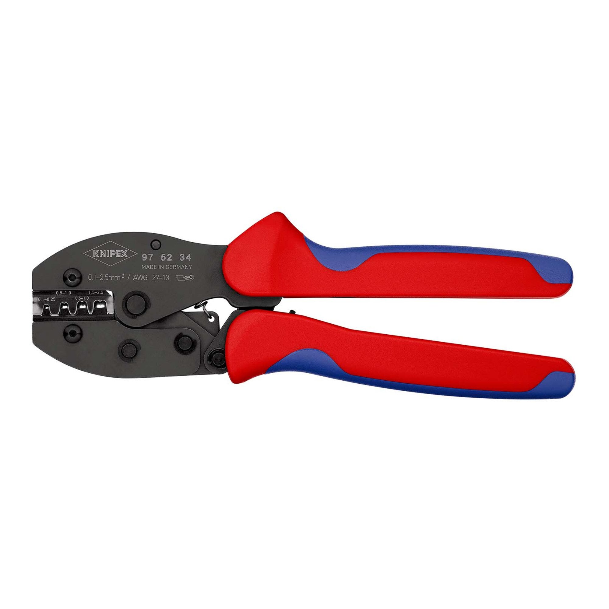 Crimpzange KNIPEX 97 52 34 PreciForce® Crimpzange mit Mehrkomponenten-Hüllen brün