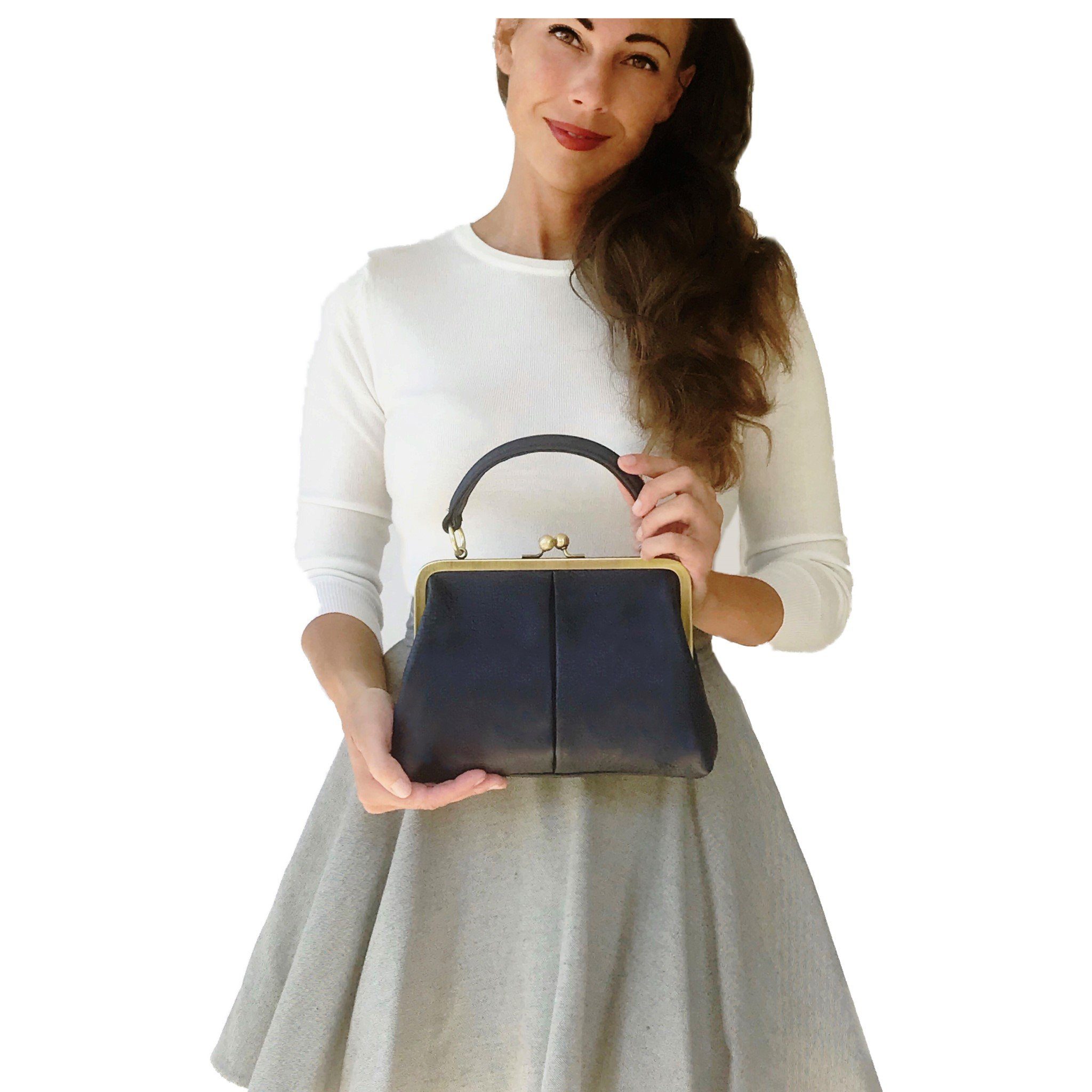 Handtasche Damen Handtasche Leder "Kleine Olive", Umhängetasche, Vintage Stil.