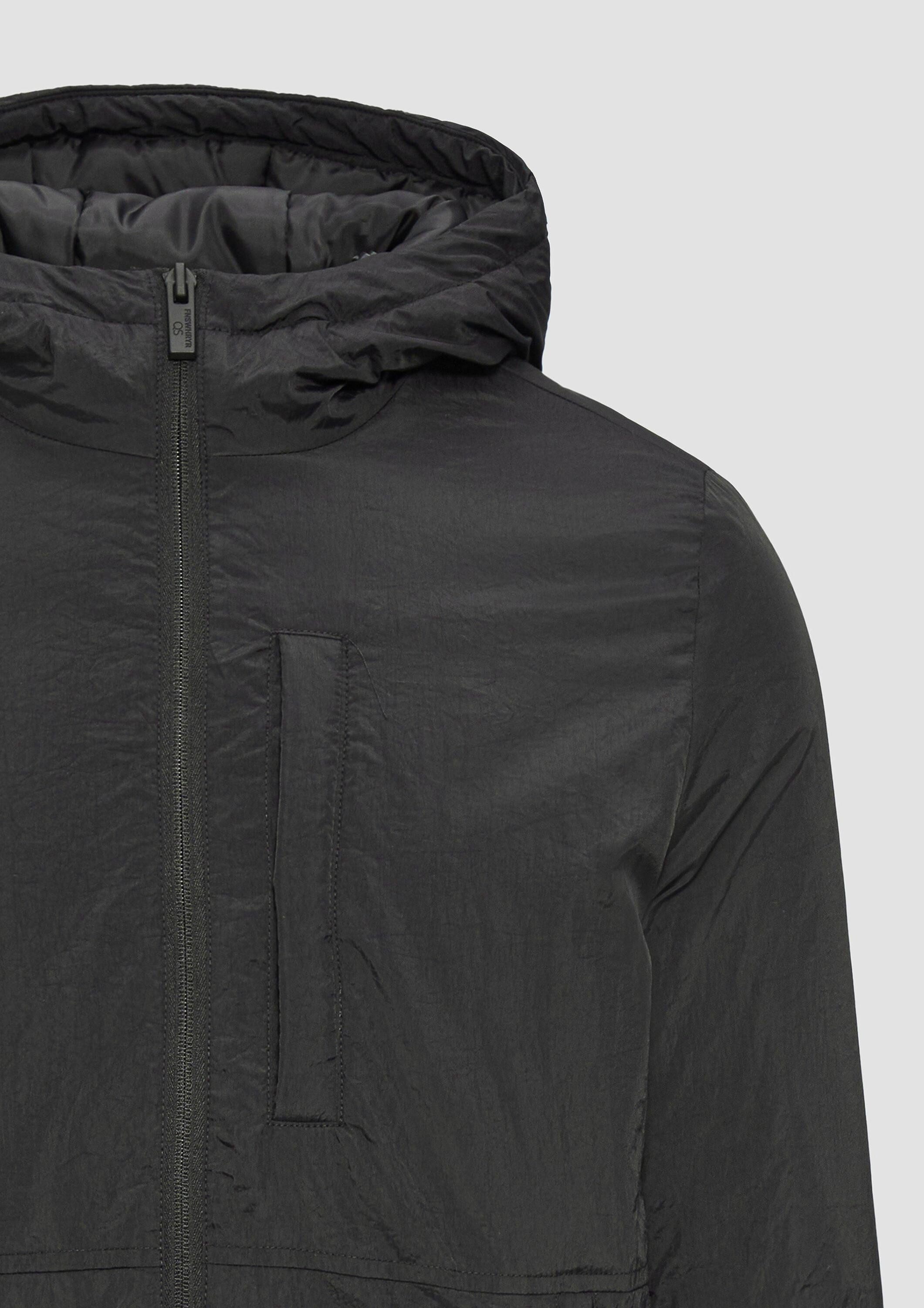 QS Funktionsjacke Outdoor-Jacke Wattierte Übergangsjacke mit Kapuze