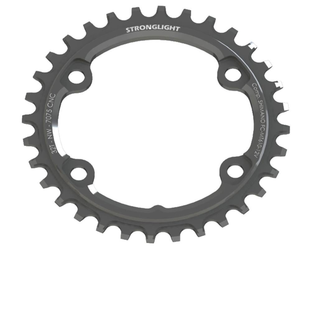 Kettenschaltung Stronglight Kettenblatt 1x12 Shimano SLX FC-MT610 30T Schwarz - 96mm L