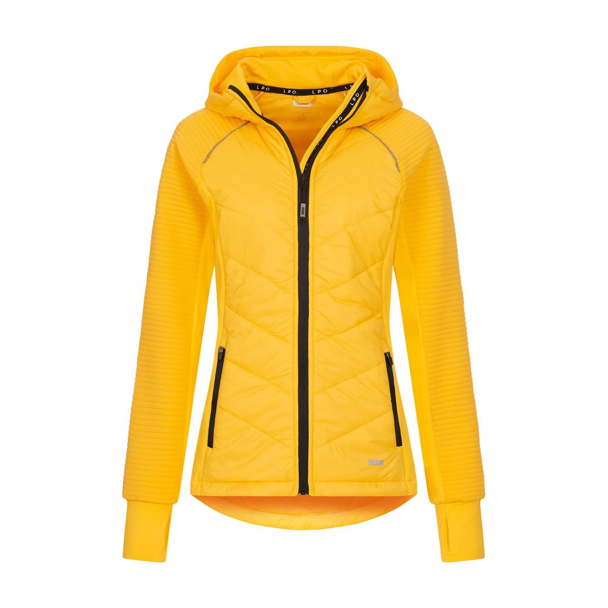 yellow ELMCOURT mit sun WOMEN Kapuze DEPROC Strickfleecejacke CS Active II