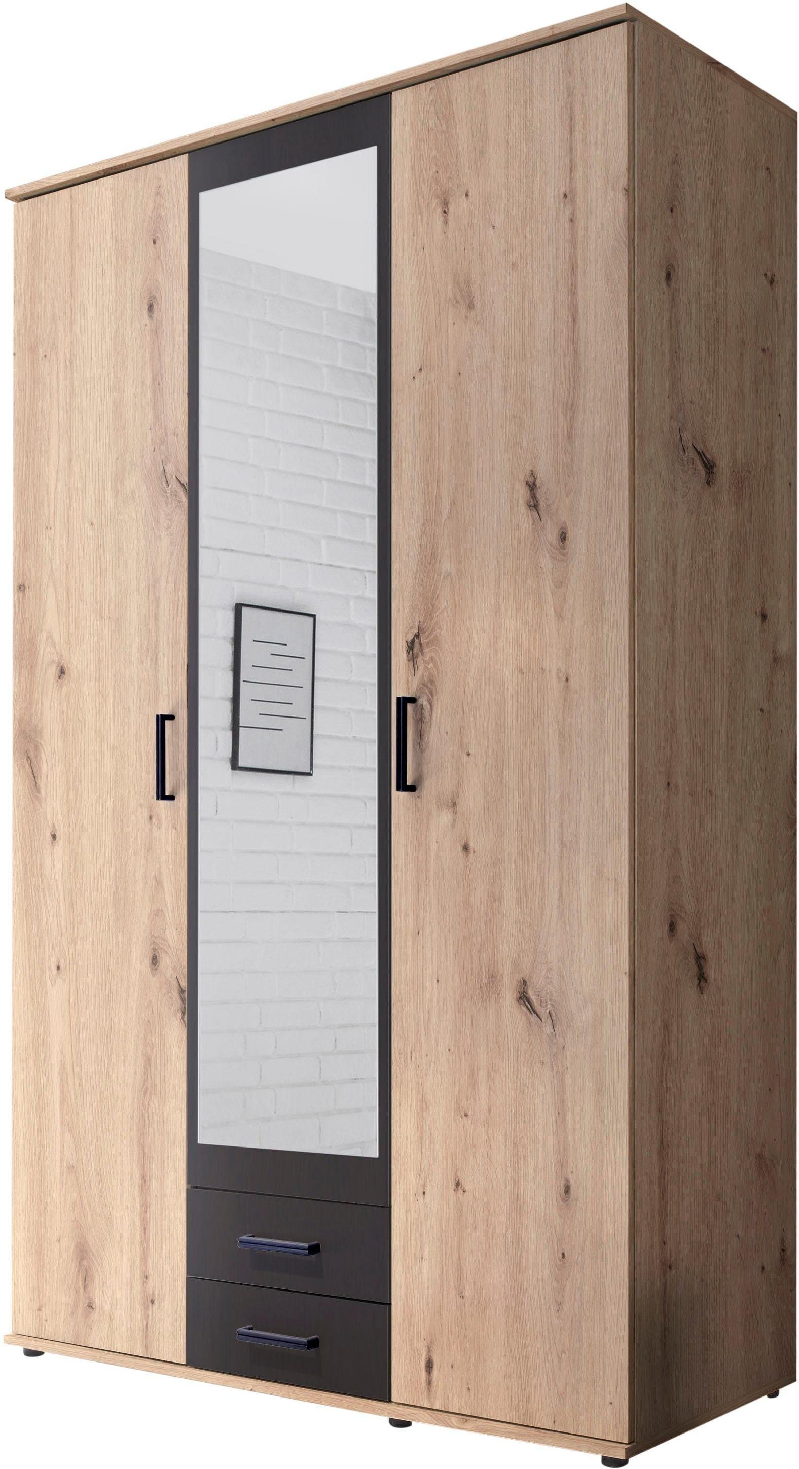 Schlafkontor Drehtürenschrank im modernen Dekor Artisan Eiche