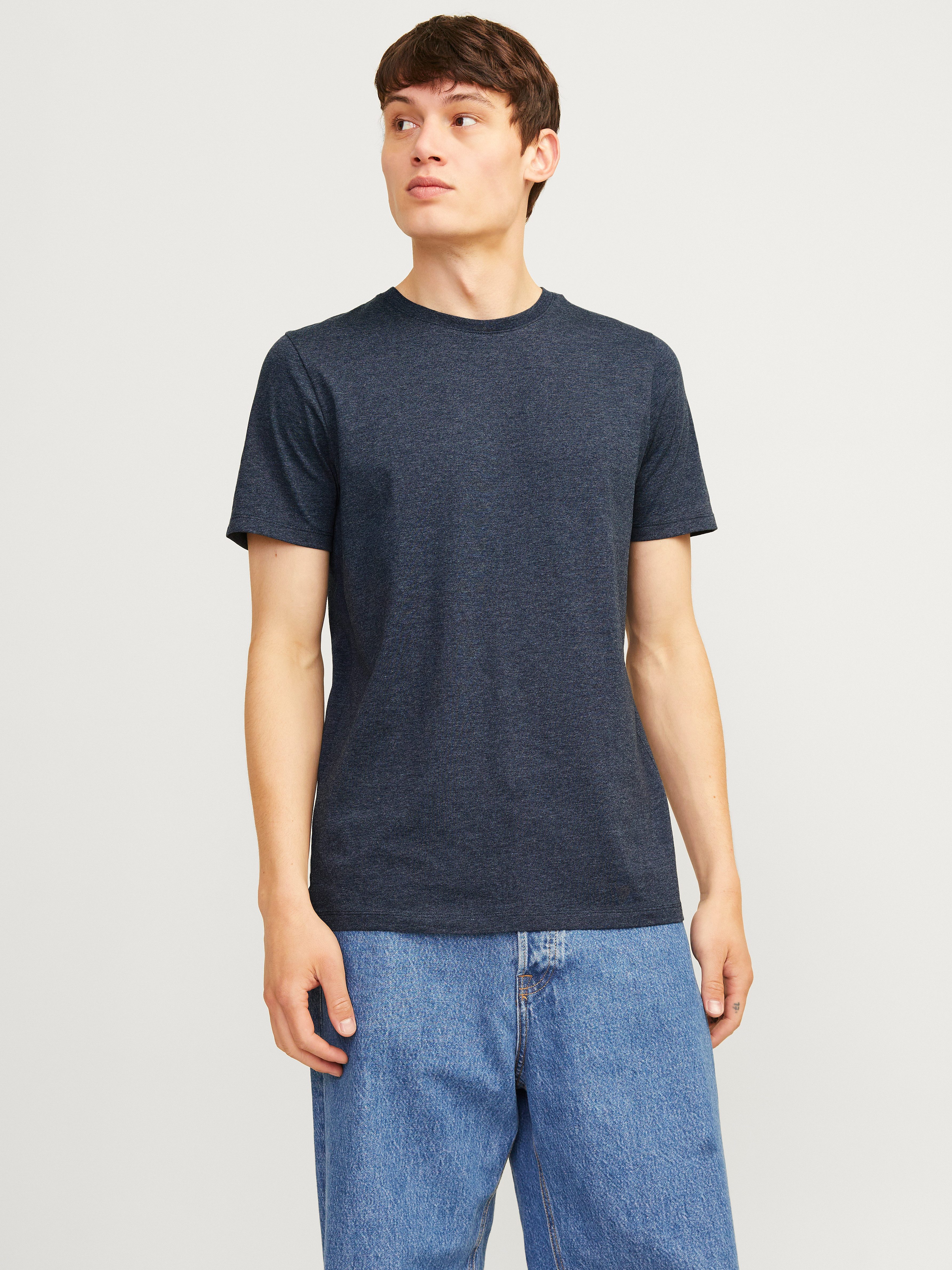 Rundhalsshirt JJEORGANIC MELANGE TEE SS O-NECK NOOS