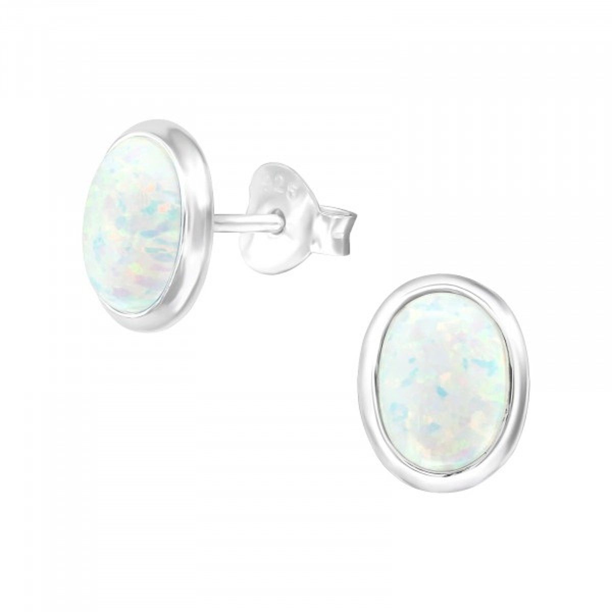 ALEXANDER YORK Paar Ohrstecker OPAL snow, 2-tlg., 925 Sterling Silber günstig online kaufen
