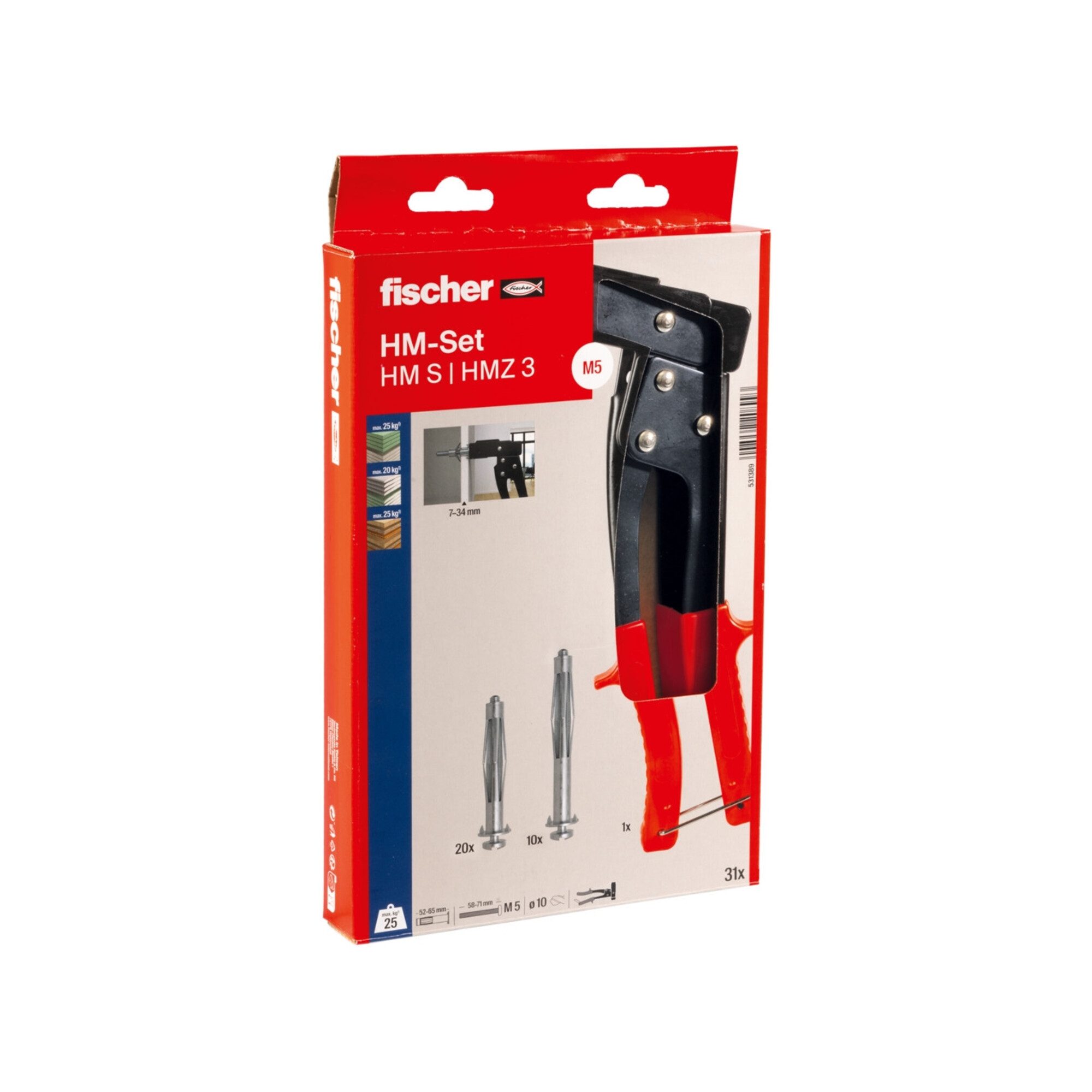 fischer Dübel-Set fischer Montage Set Hohlraumbefestigung 531389