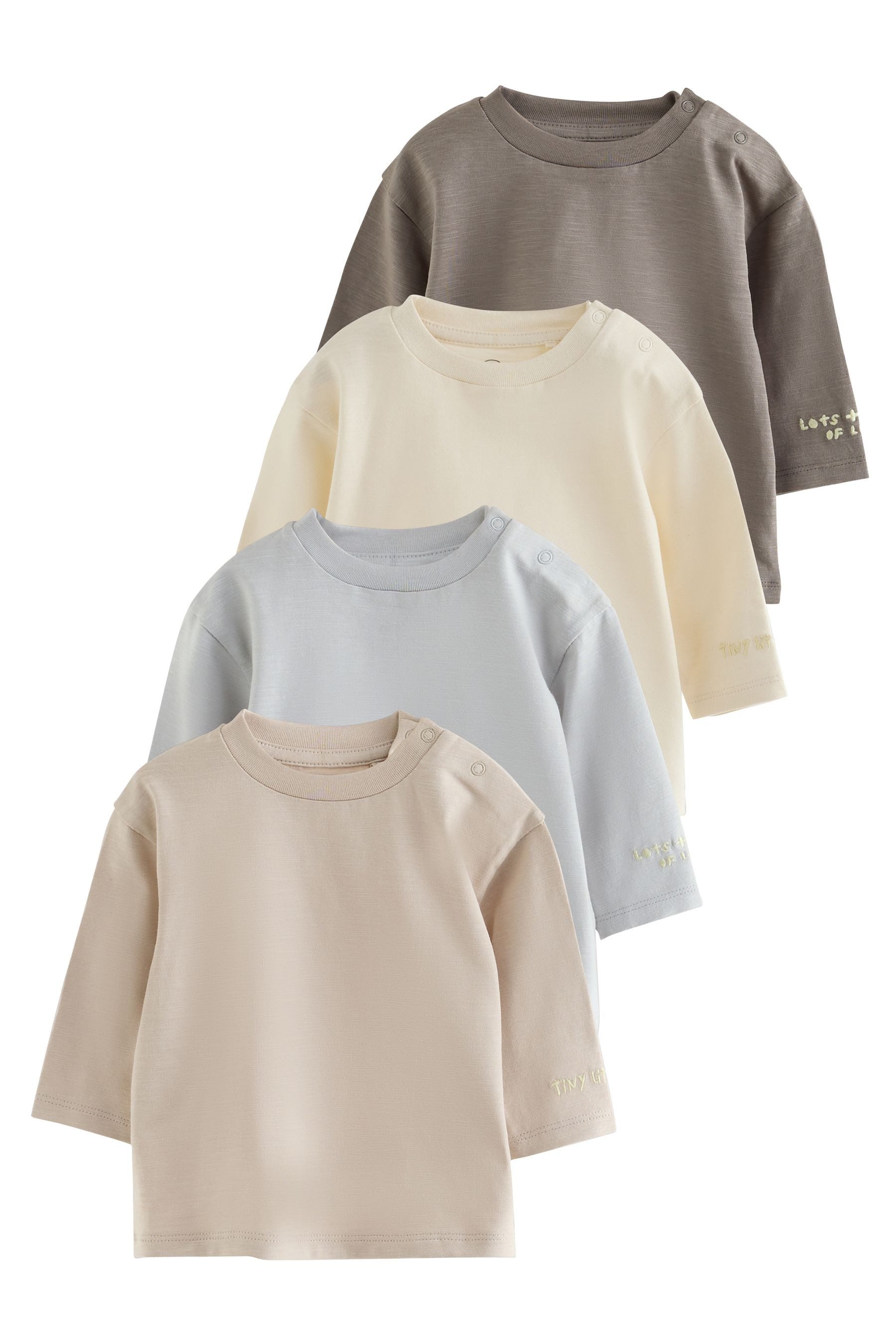 Next Langarmshirt Langarmshirts für Babys, 4er-Pack (4-tlg)