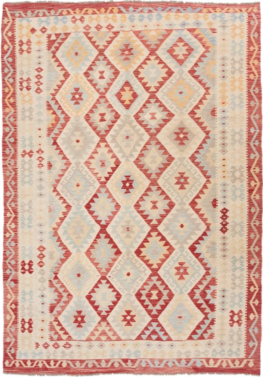 Orientteppich Kelim Afghan 203x288 Handgewebter Orientteppich, Nain Trading, rechteckig, Höhe: 3 mm | Kurzflor-Teppiche