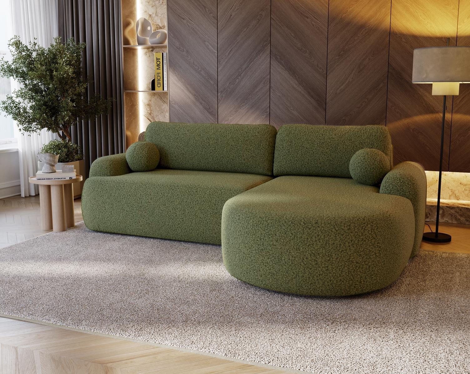 Compleo Ecksofa boucle mit breiter Ottomane günstig online kaufen