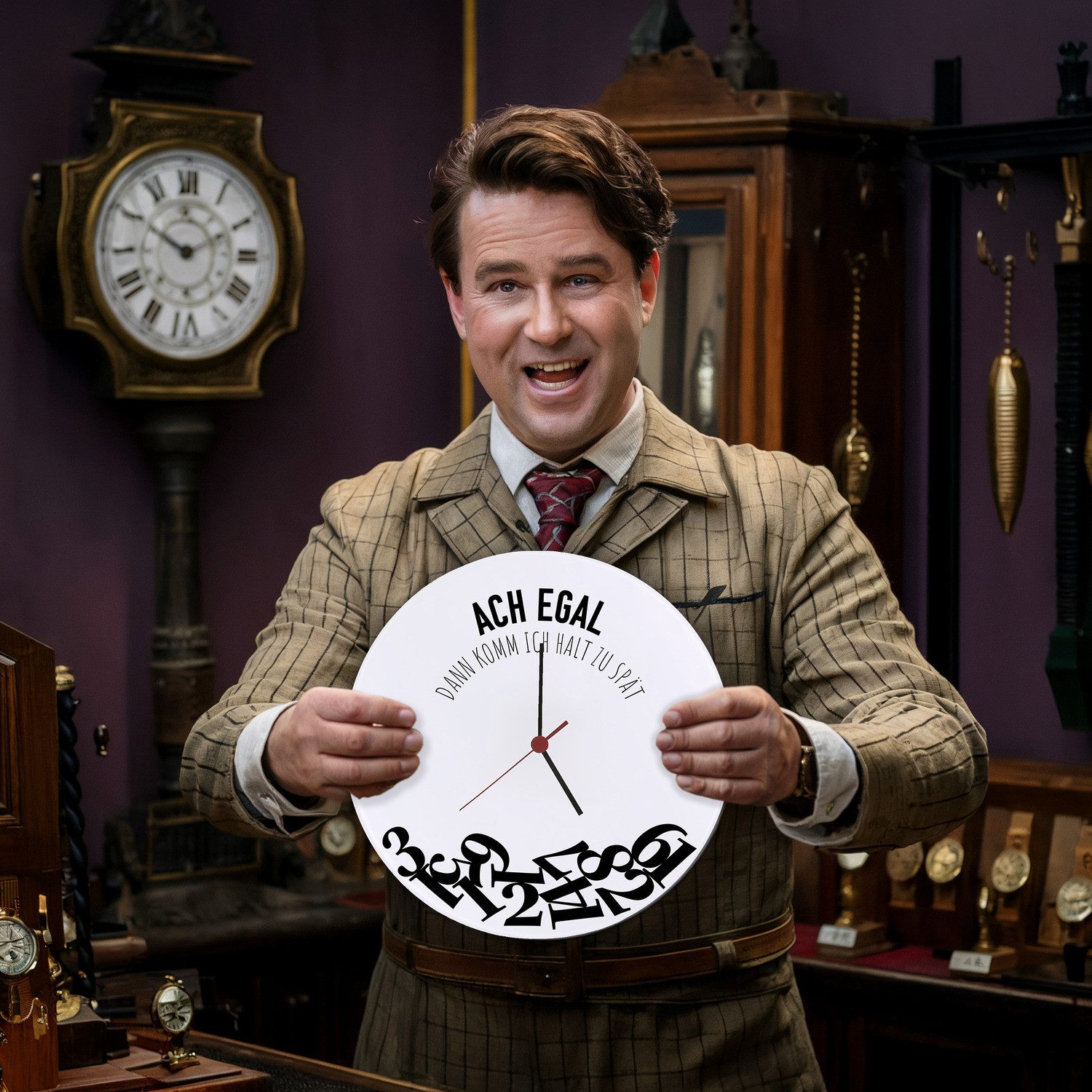 speecheese Wanduhr Ach egal dann komm günstig online kaufen