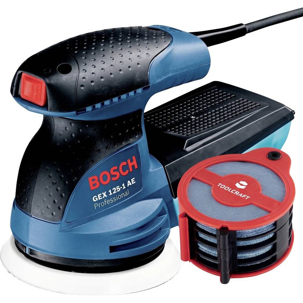 Bosch Professional Exzenterschleifer Schleifset GEX 125-1 AE Exzenterschleifer 250 W Ø 125 mm