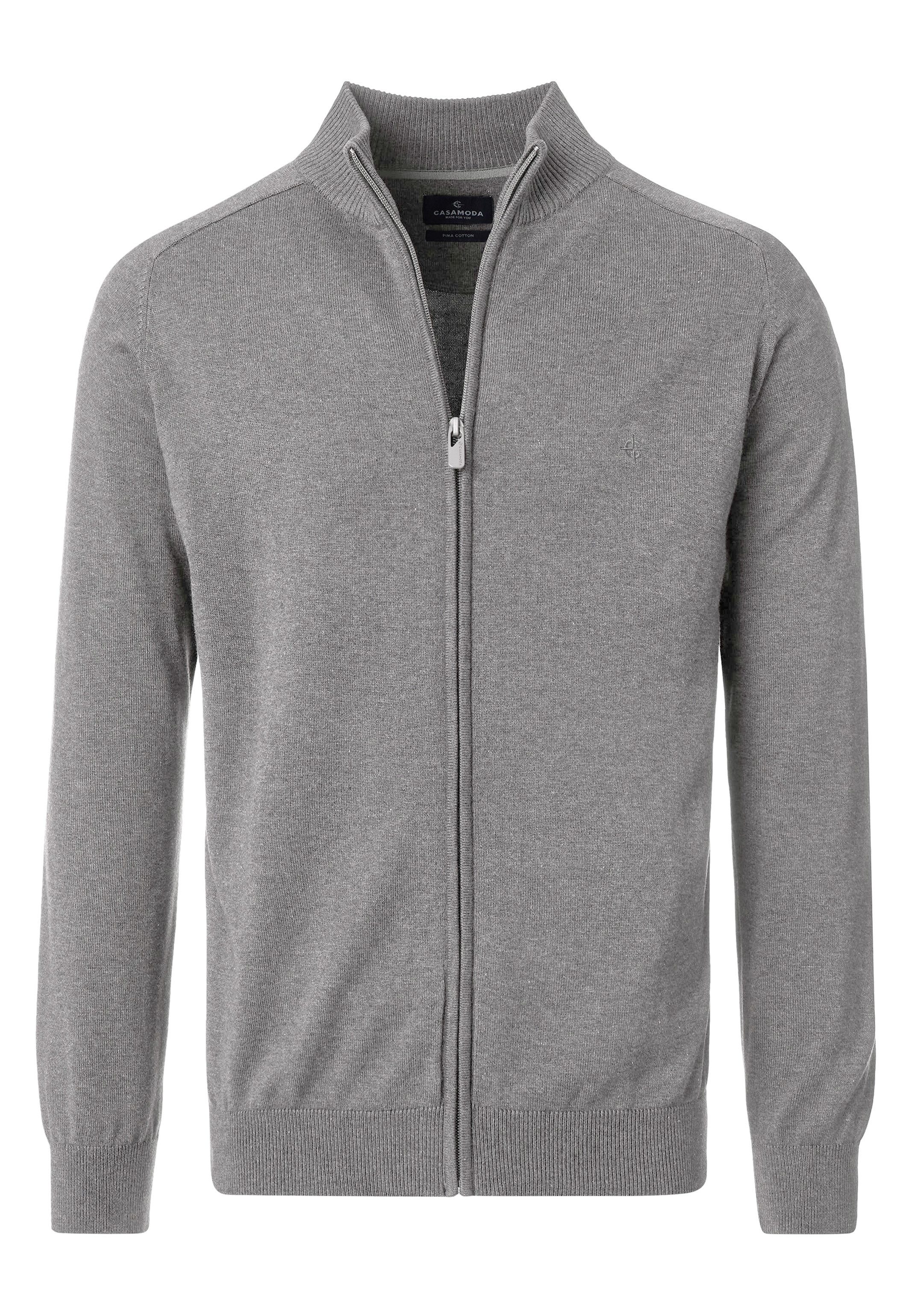 CASAMODA Strickjacke Basic (1-tlg) Strickjacke - Baumwolle - Atmungsaktiv - Reine Pima-Baumwolle