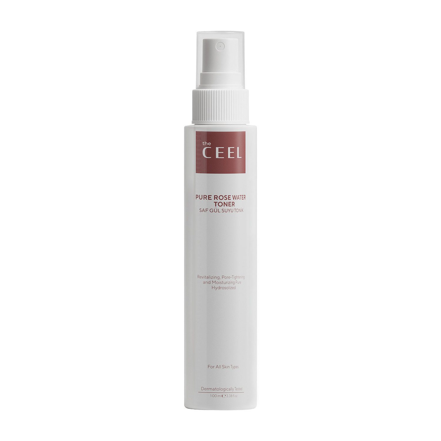 THE CEEL Gesichtswasser Reinigungsspray Porenverfeinerndes Rosenwasser Gesichtstonic – Klärend, Reines Rosenwasser Tonikum – Klärend & Porenverfeinernd