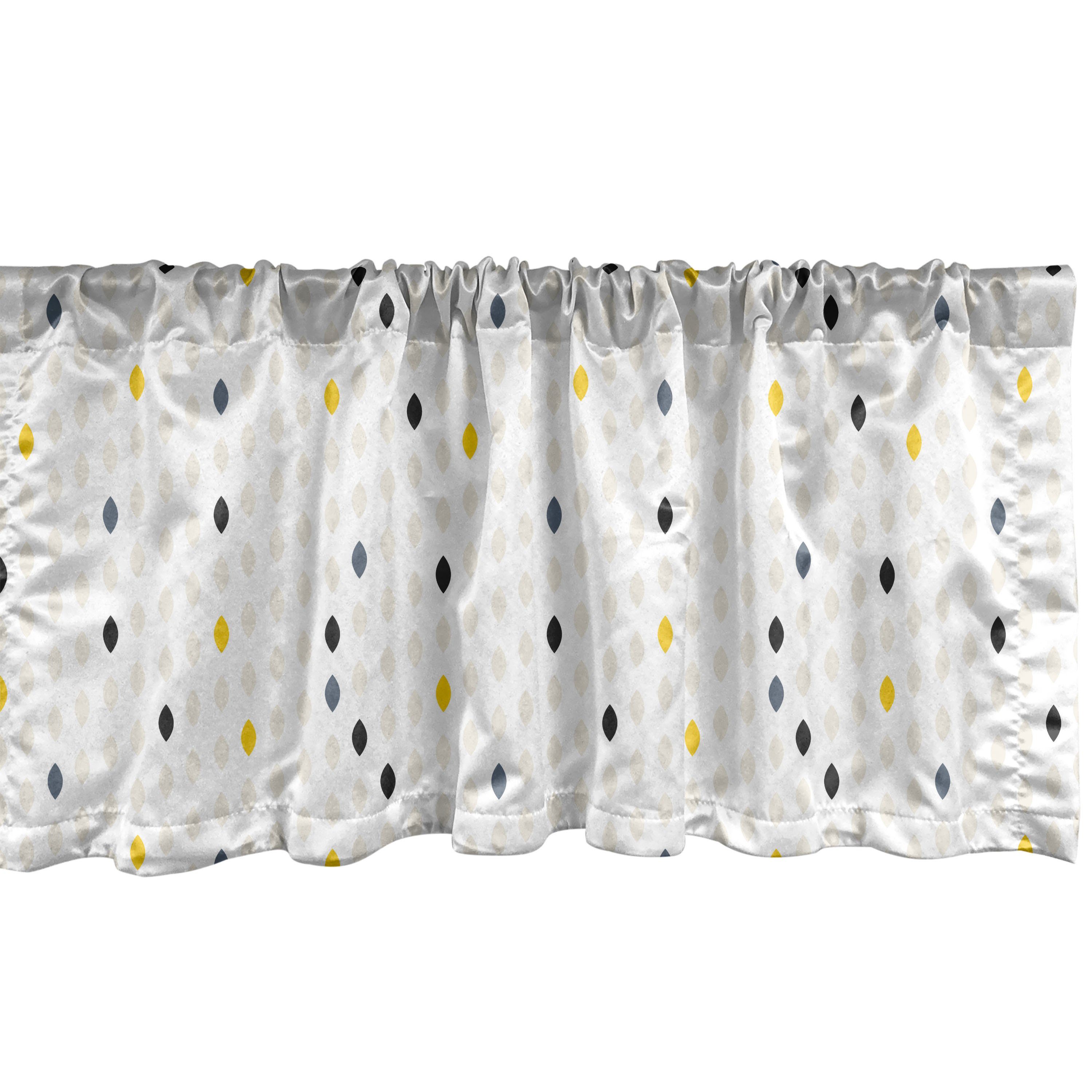 Scheibengardine Vorhang Volant für Küche Schlafzimmer Dekor mit Stangentasche, Abakuhaus, Microfaser, Modern Tupfen Geometric