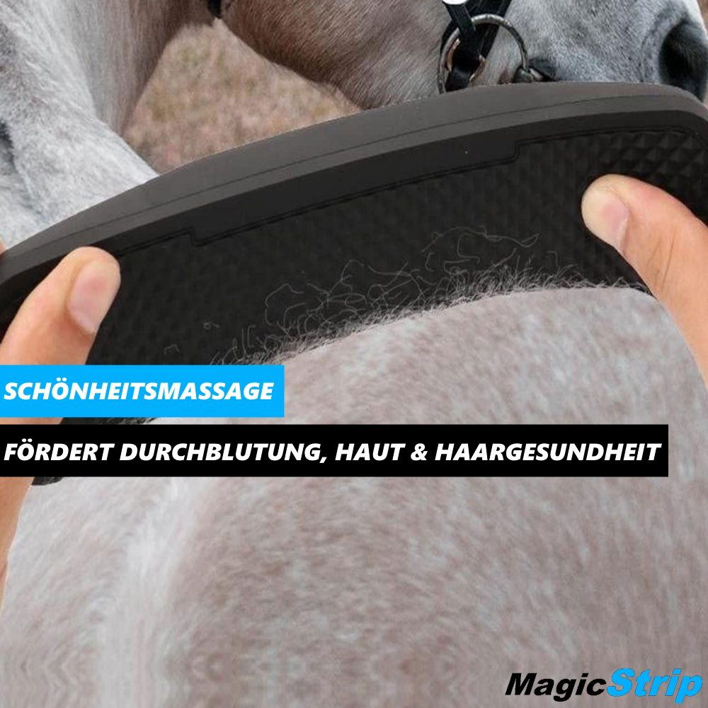 Pferdebürste Bürste MagicStrip Pferdebürste Kardätsche Kadätsche Pferdestriegel MAVURA Striegel Pferde Putzbürste Pferdekardätsche,