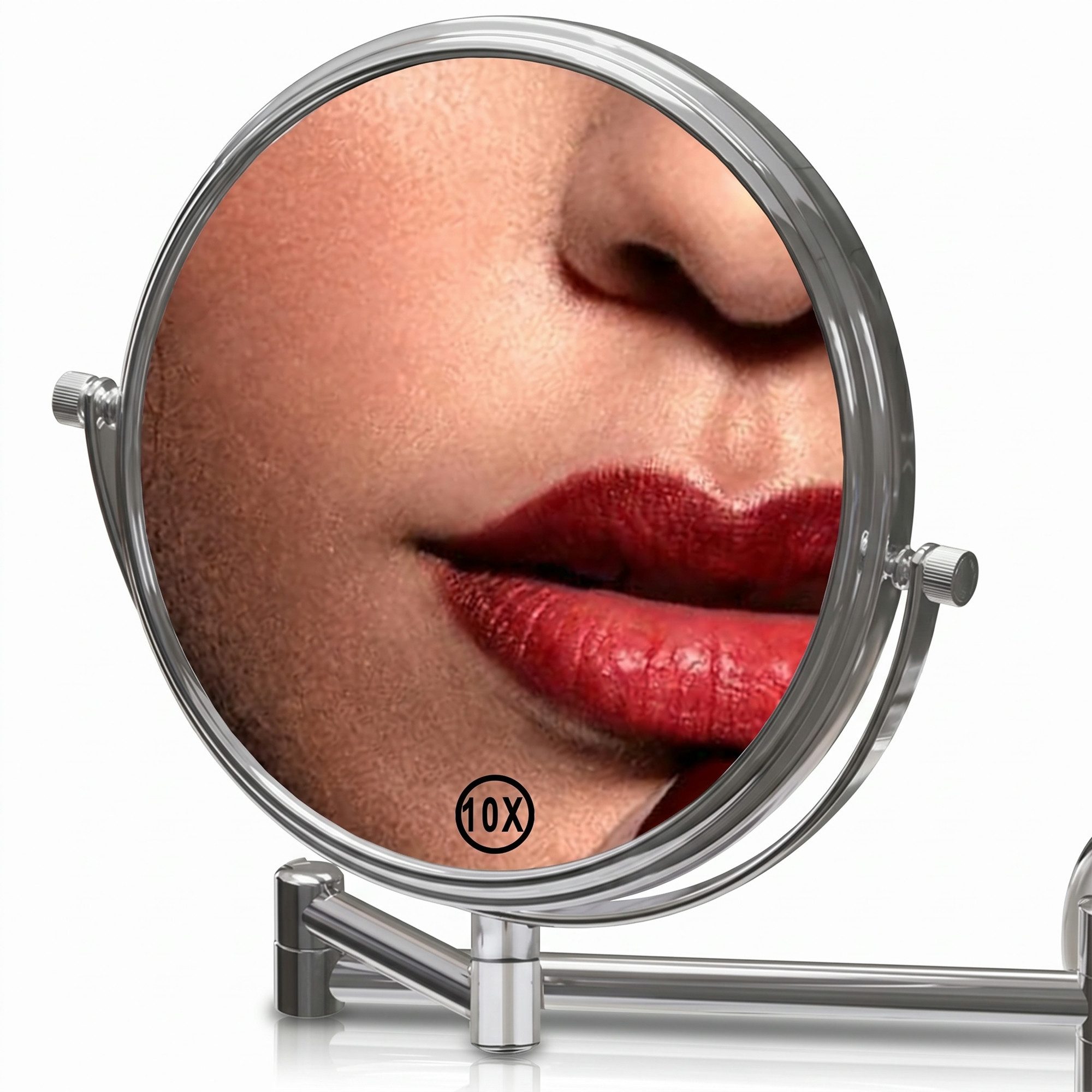 Mucola Kosmetikspiegel Makeup Spiegel Badspiegel Rasierspiegel Schminkspiegel (Stück, 1-St., Badspiegel), 10-facher Vergrößerung