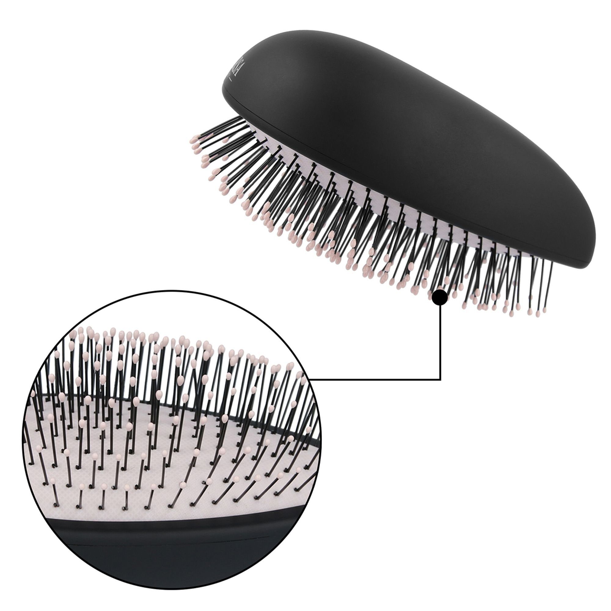 PARSA Beauty Haarbürste Entwirrbürste Compact Entwirrer Styler Haar in schwarz