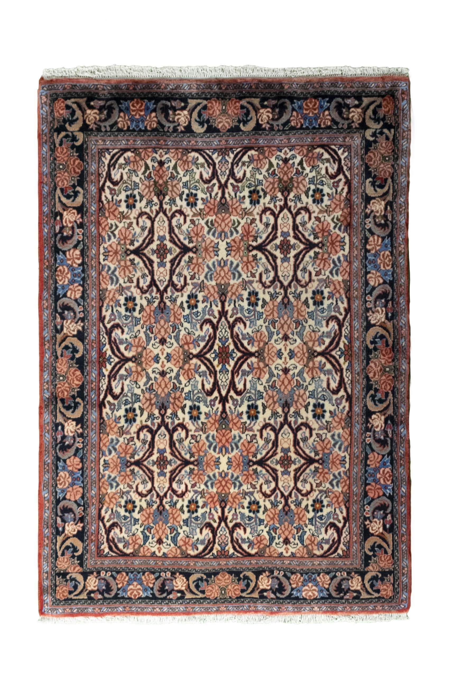 CABBEL Orientteppich 149x103 cm Perser Bidjar Beige Schurwolle Handgeknüpft Klassisch, rechteckig, Höhe: 10 mm, 100% Schurwolle – weich, pflegeleicht, solide Knüpfdichte