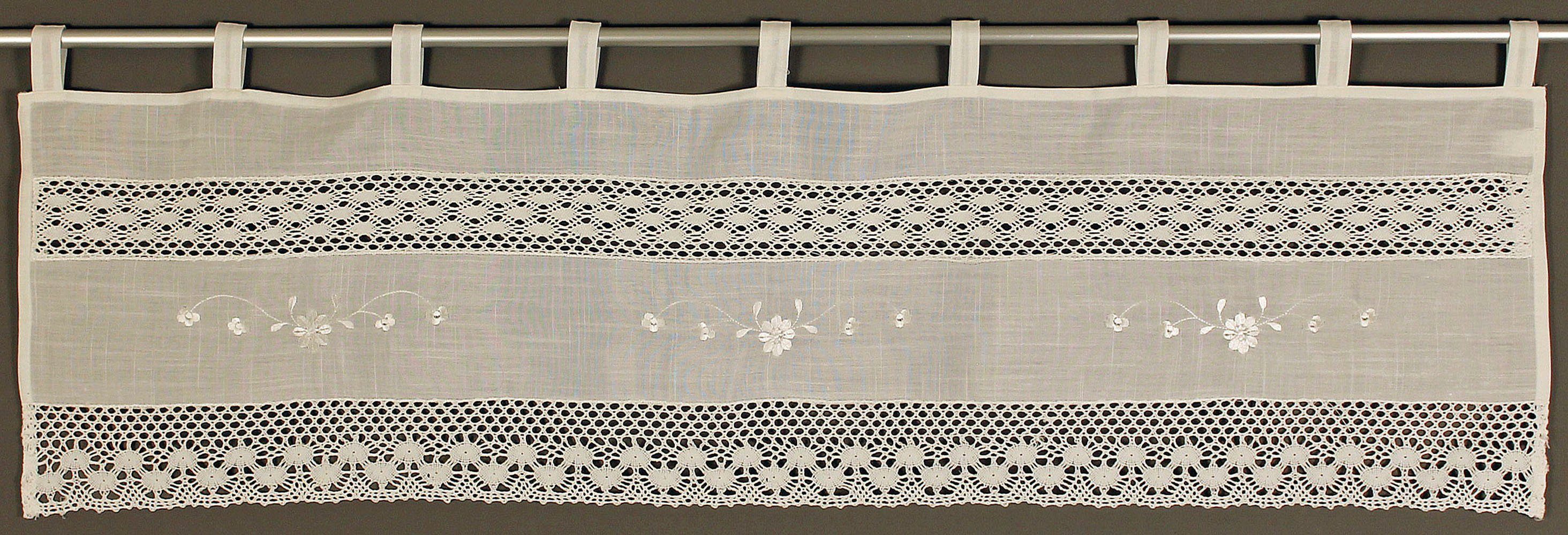 HOSSNER - ART OF HOME DECO Querbehang Drachensee (1 St), Schlaufen, halbtransparent, Wirkware, m. Spitze