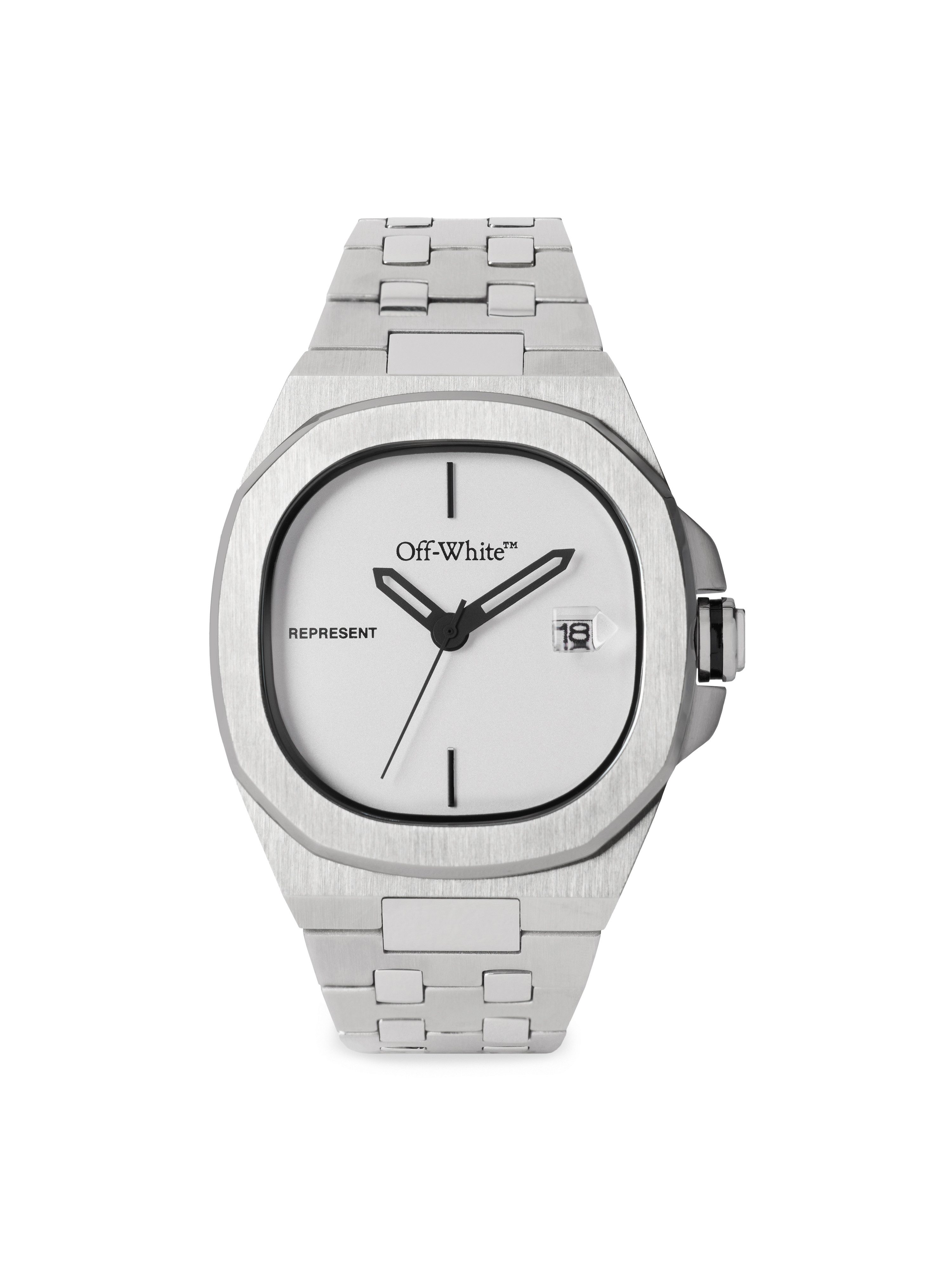 OFF-WHITE Quarzuhr OBJECT OW1G013M0055, Armbanduhr, Herrenuhr, Edelstahlarmband, analog, Tag
