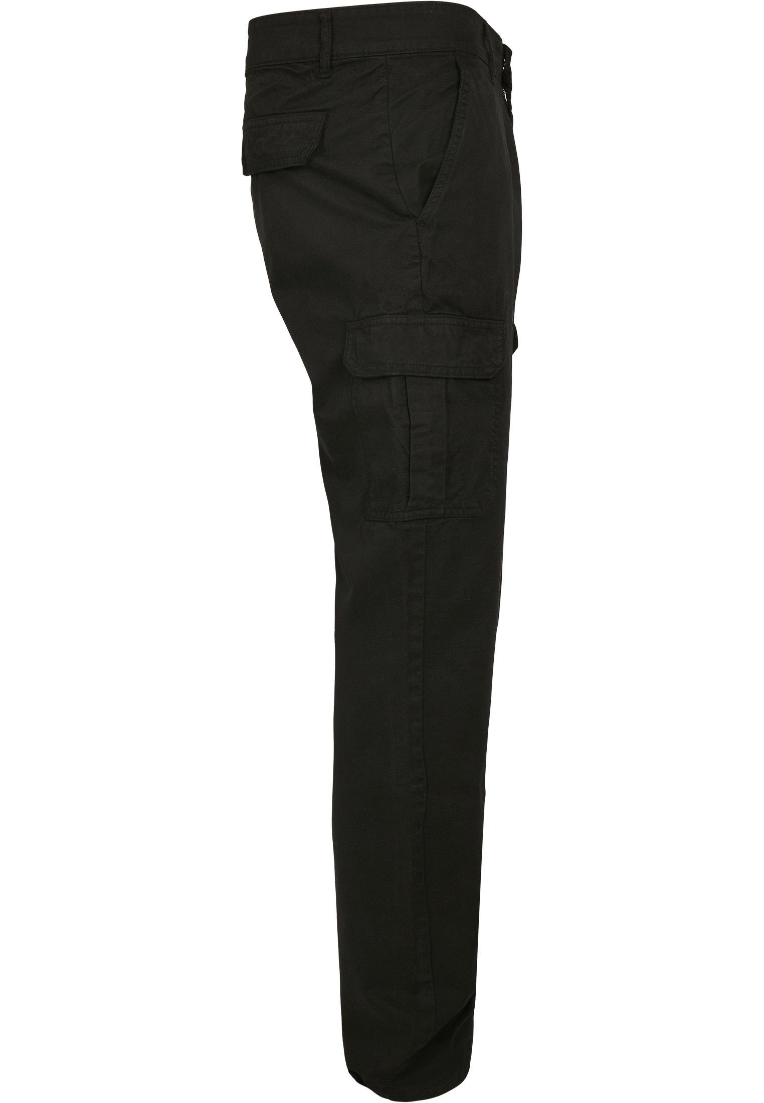 URBAN CLASSICS Cargo Straight Herren Pants Cargohose black (1-tlg) Leg