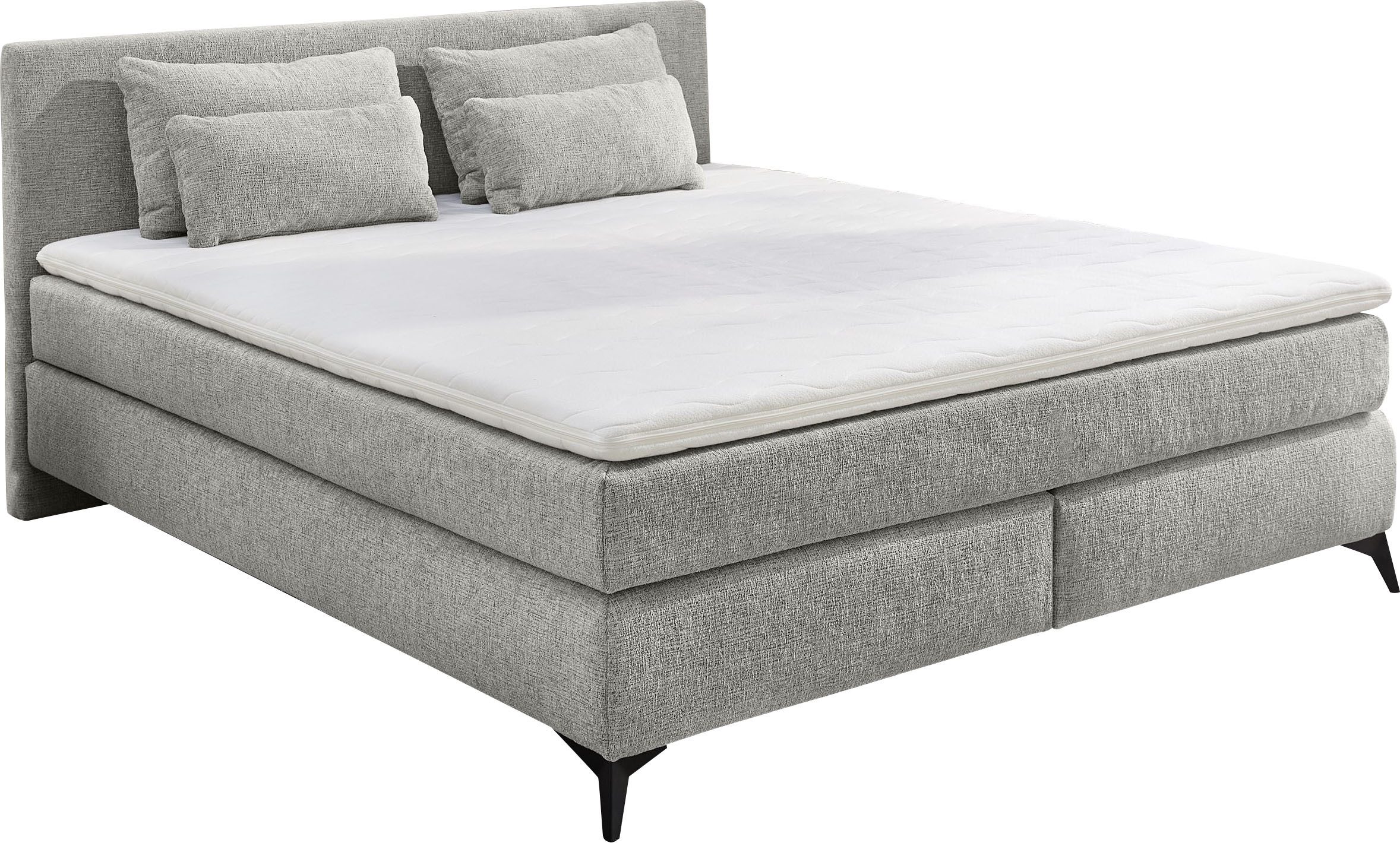 Jockenhöfer Gruppe Boxspringbett Paulina, inkl. Topper und Kissen, Härtegrade wählbar, 140x200 cm oder 180x200cm