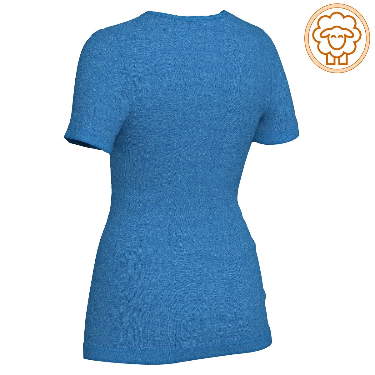 HERMKO Unterziehshirt 40800 Merinowolle/Tencel kurzarm Shirt mit Rundhals hergestellt in EU