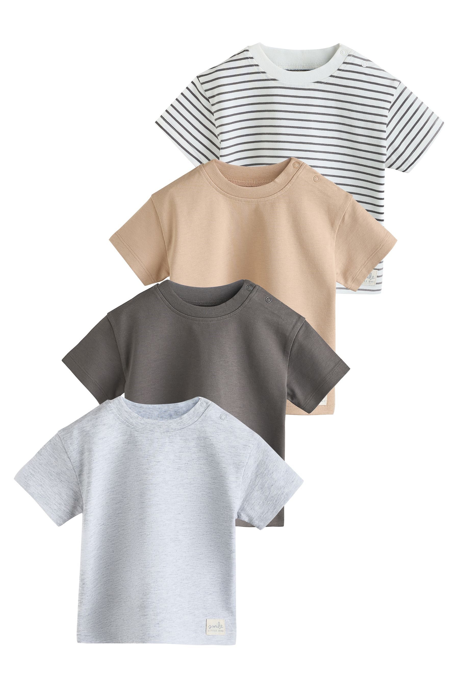 Next T-Shirt 4er-Pack kurzgärmelige Baby-T-Shirts (4-tlg)