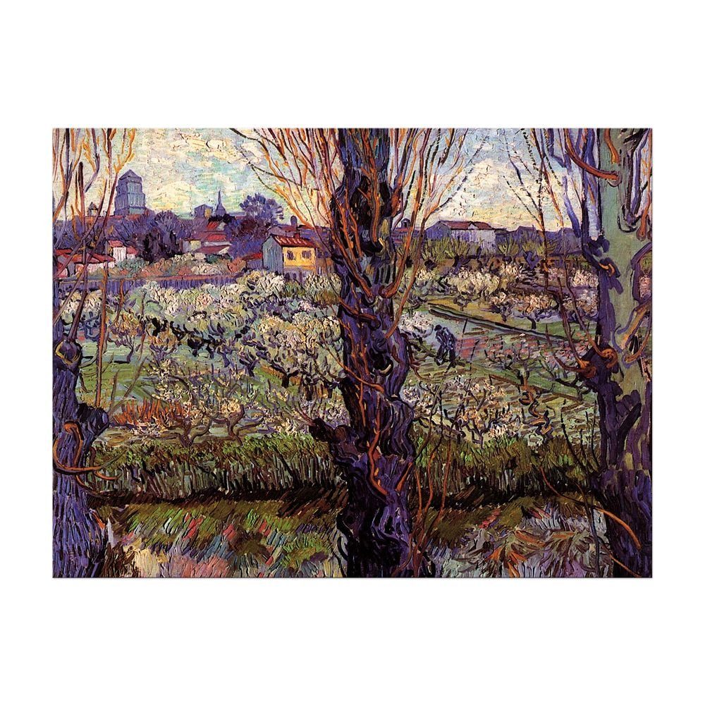 Bilderdepot24 Leinwandbild Alte Meister - Vincent van Gogh - Blick auf Arles, Abstrakt