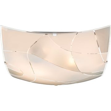 etc-shop Deckenstrahler, Leuchtmittel nicht inklusive, Glas Deckenleuchte Deckenlampe E27 Fassung 2 Flammig