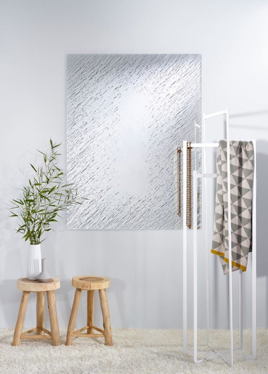 100 Hotel Designer H. Accesoires Casa Silber Luxus 132 - cm Padrino Wandspiegel x Wandspiegel