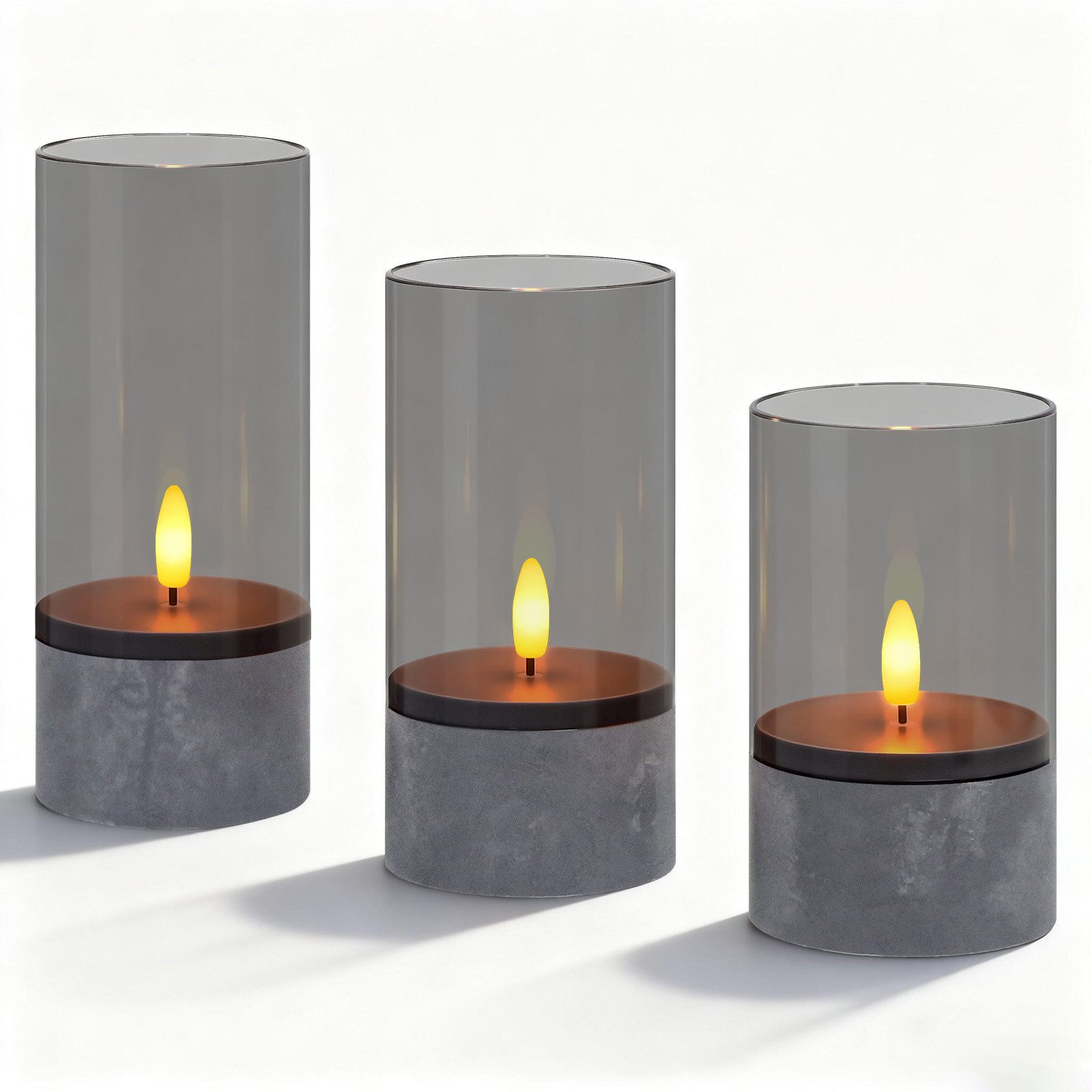 kisidus LED-Kerze Flammenlose LED Kerzen (realistische flackernde Kerzen 3D günstig online kaufen