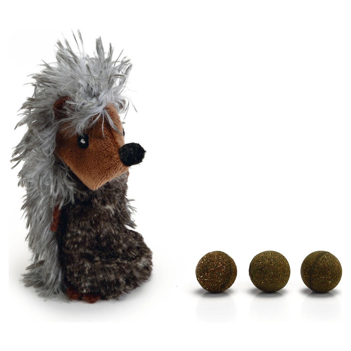 Beeztees Tierkuscheltier Katzenspielzeug Hedgehog inkl. Katzenminze-Bälle günstig online kaufen