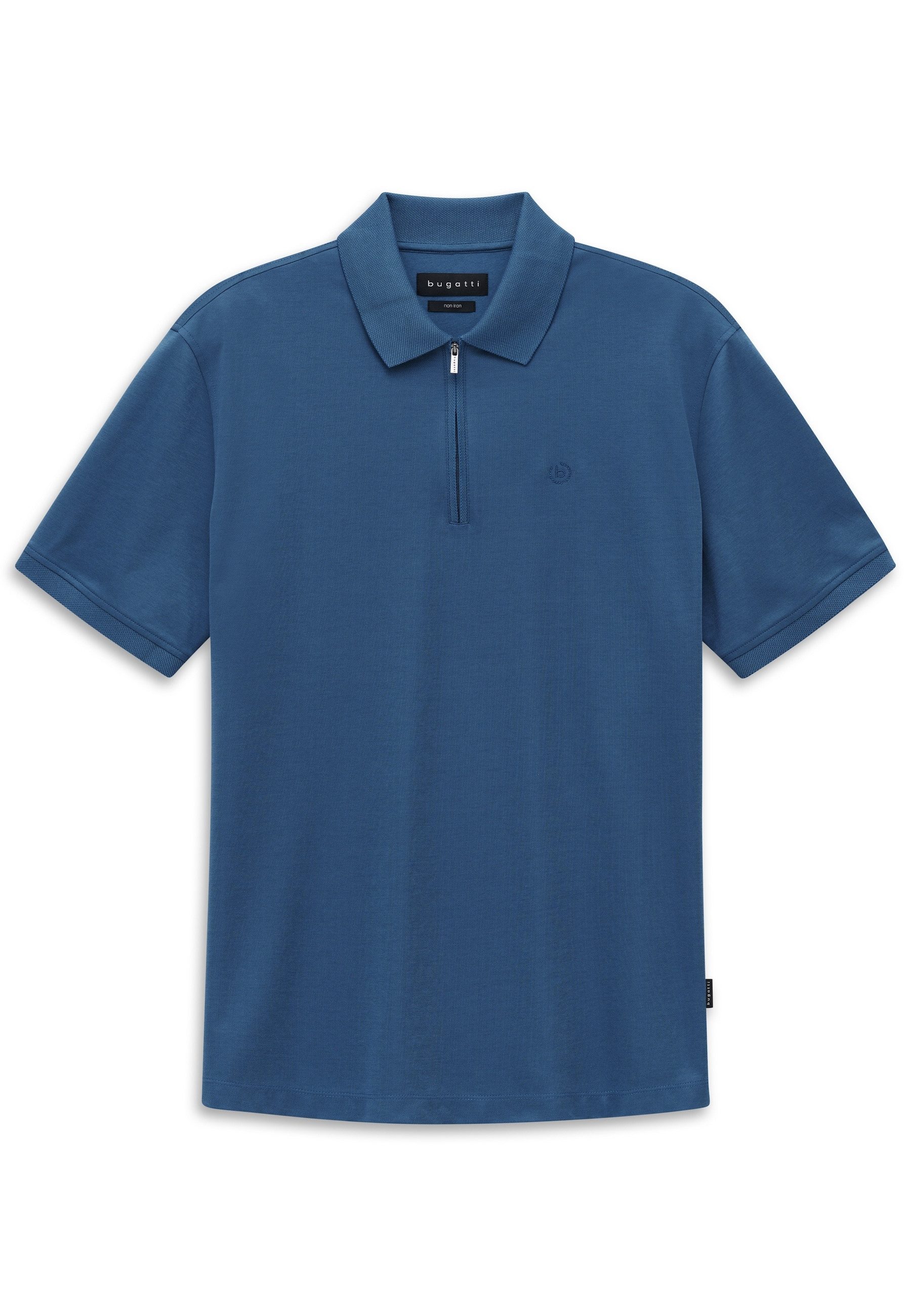 bugatti Poloshirt mit kurzem Reißverschluss