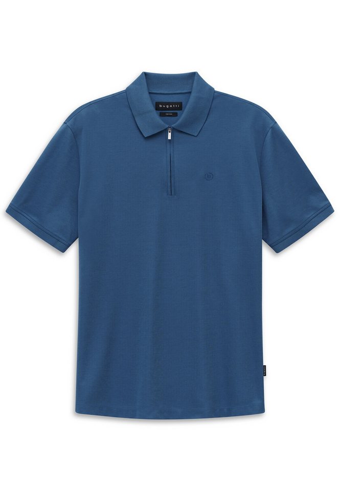 bugatti Poloshirt mit kurzem Reißverschluss