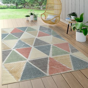 Teppich Stilo 860, Paco Home, rechteckig, Höhe: 12 mm, Kurzflor, 3D-Patchwork Design, In- und Outdoor geeignet, Wohnzimmer