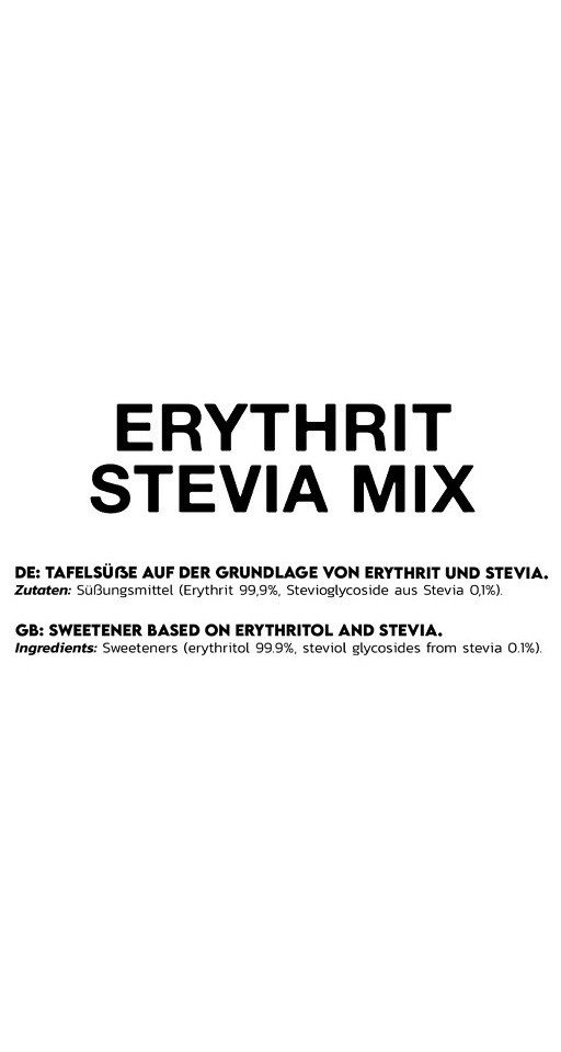 Inlead Nutrition GmbH & Co. KG Erythrit Stevia Mix 1 000g Pulver, 1000 g, Pulver