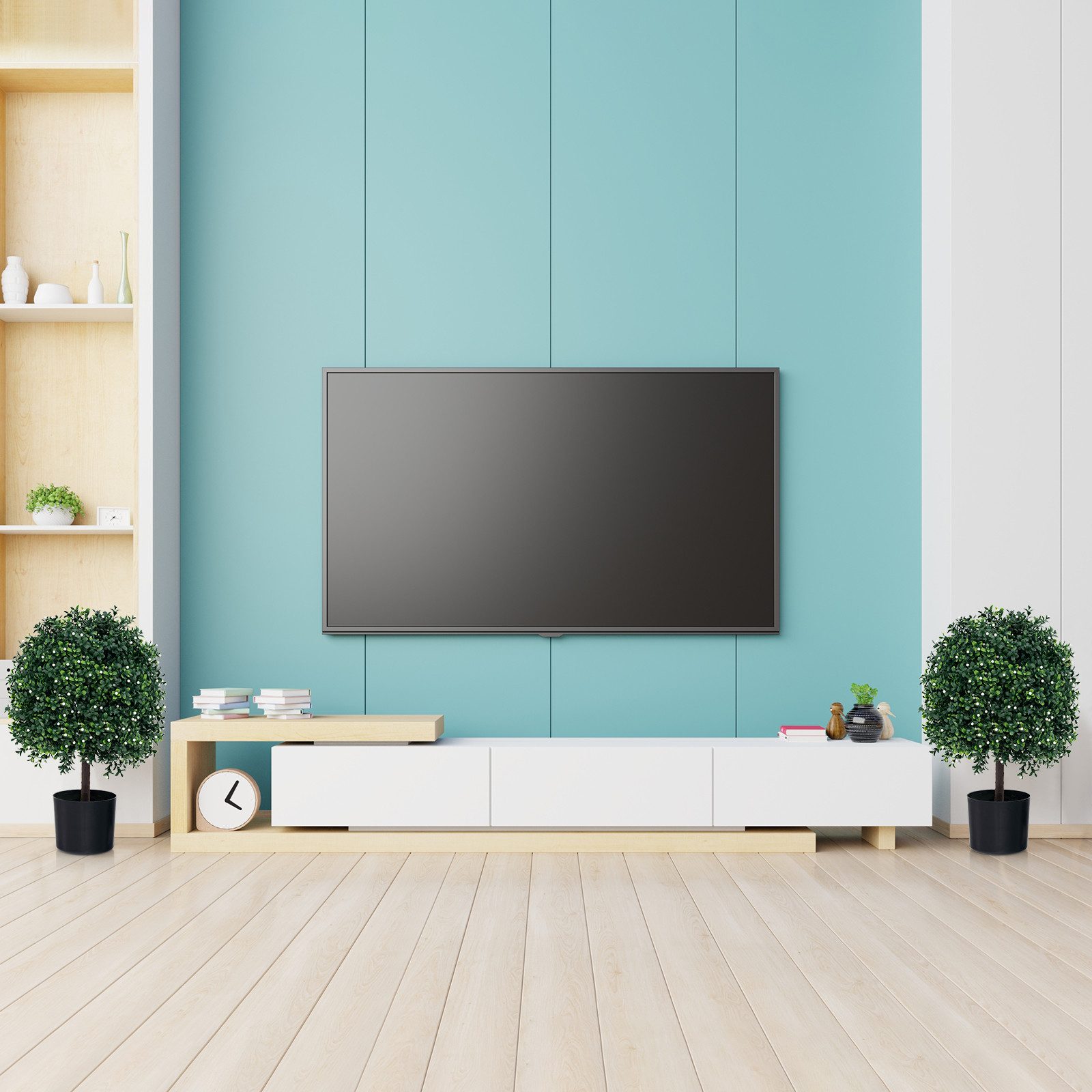 Kunstpflanze Buchsbaum, COSTWAY, Höhe 55 cm, günstig online kaufen