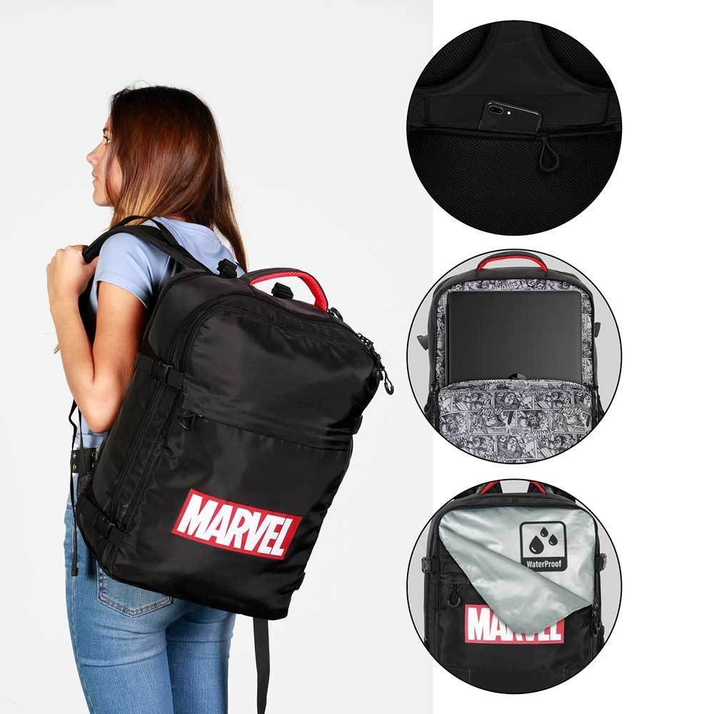 Karactermania Reiserucksack Marvel Comics Handgepäck Rucksack Freizeitrucksack, 2 verschiedene Handgepäcksgrößen