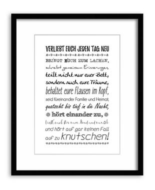 artissimo Poster Poster mit Spruch DinA4 Sprüche Text lustiges Geschenk zur Hochzeit, Zitate und Sprüche: Liebe und Hochzeit