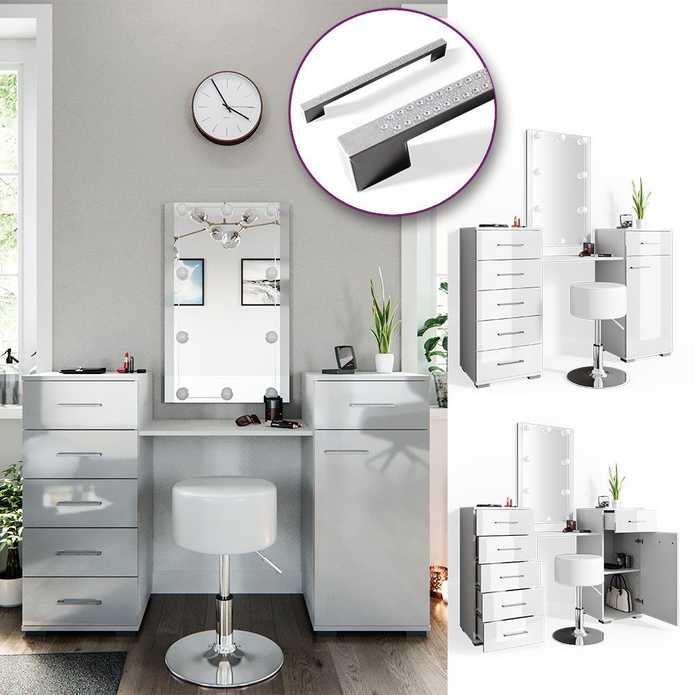 Vicco Schminktisch Zoe, Weiß, 140 cm günstig online kaufen