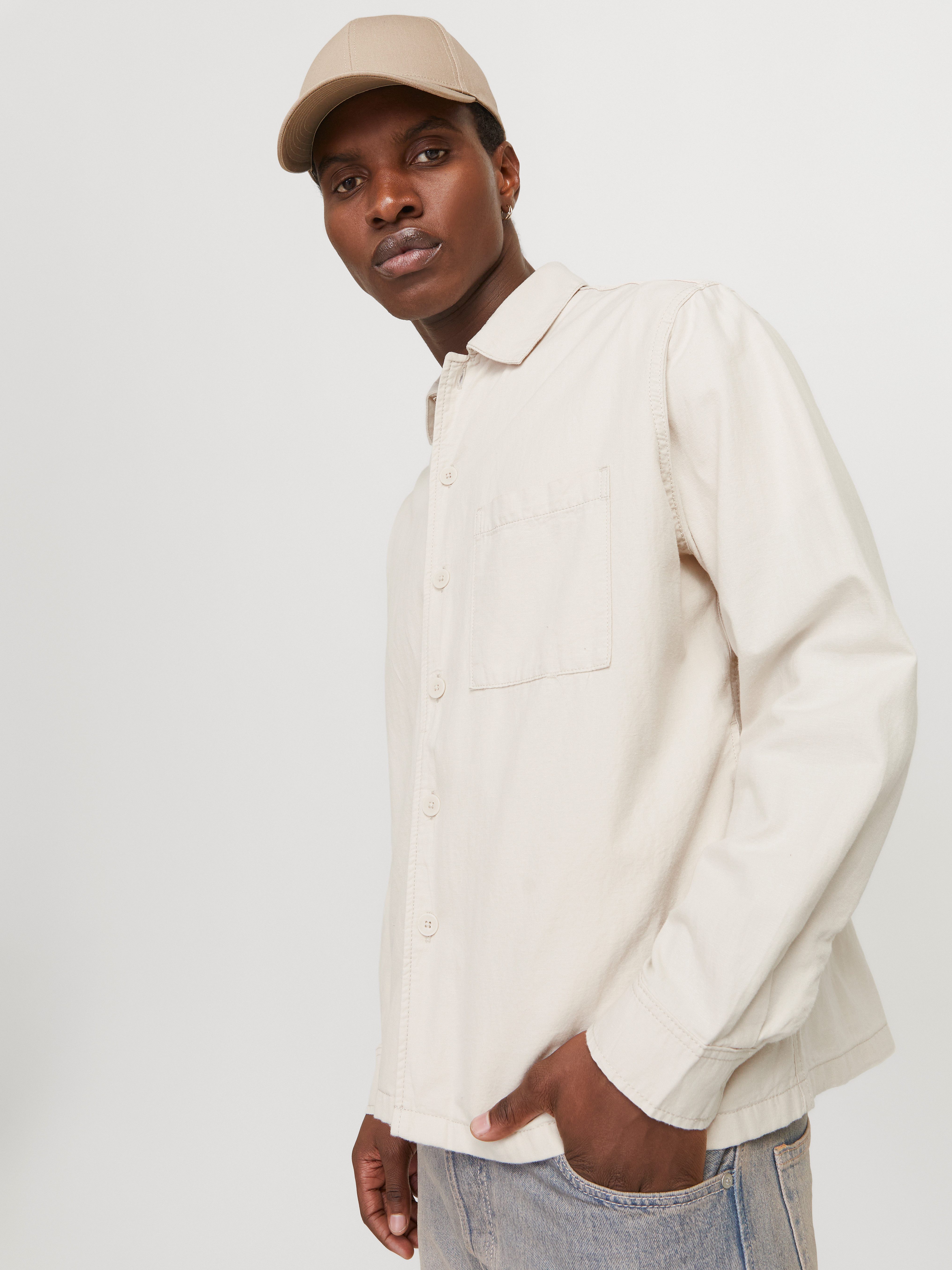 Jack & Jones Langarmhemd JJEURBAN EDGE OVERSHIRT LS SN mit Hemdkragen günstig online kaufen