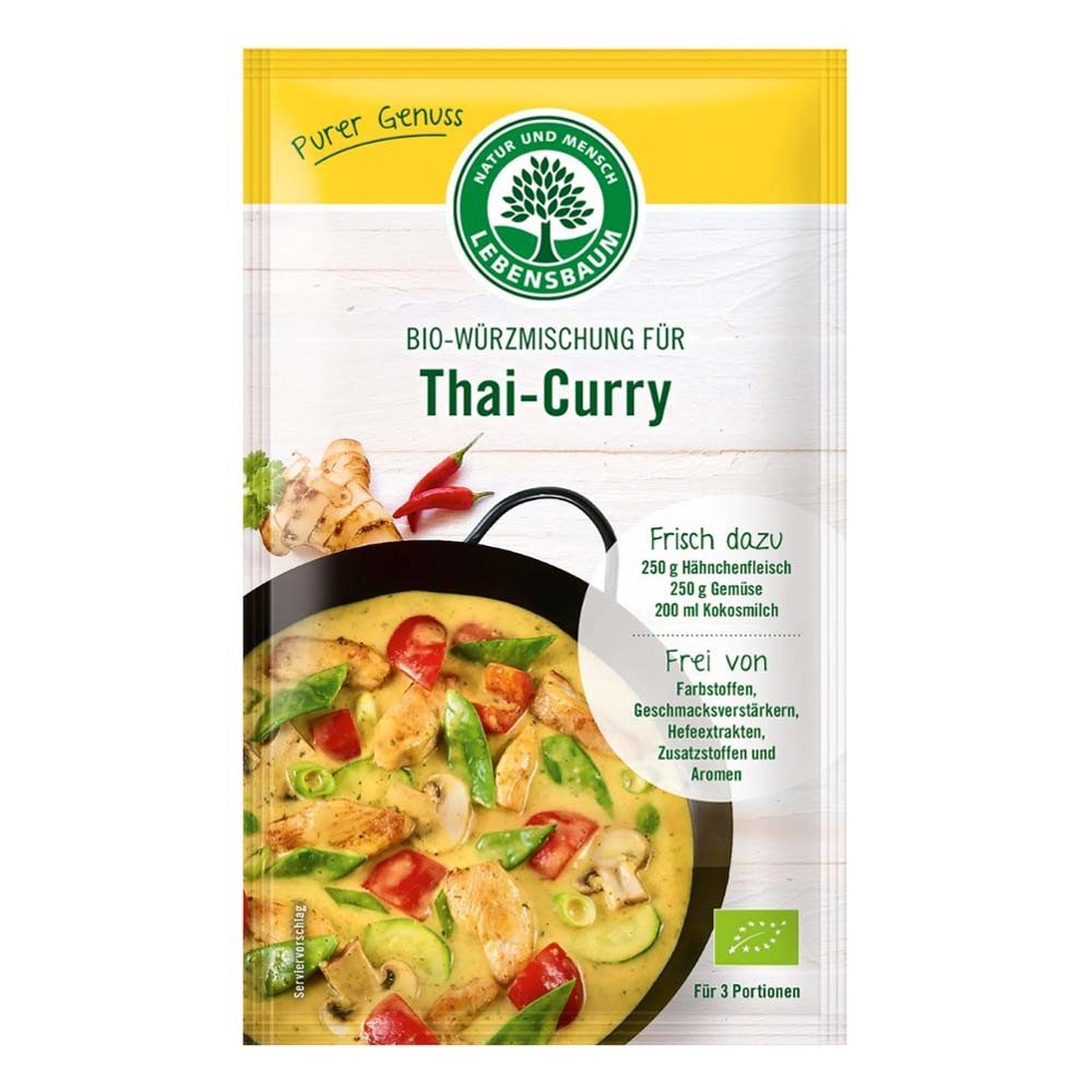 Lebensbaum Gewürz Würzmischung für Thai-Curry - Portionsbeutel 23g