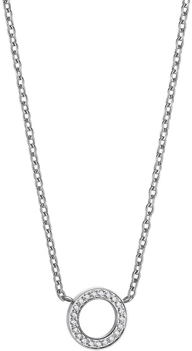 Bering Silberkette Halskette aus Edelstahl mit rundem Anhänger Bering Jewelry: 435-17-450