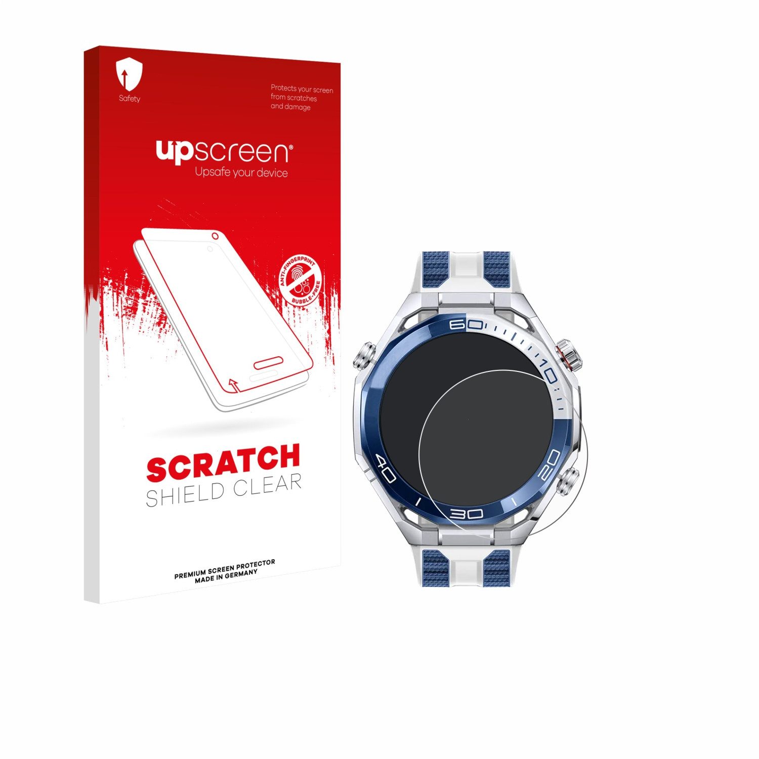 upscreen Displayschutzfolie Schutzfolie für Huawei Watch Ultimate 2 Blue, Displayschutz Schutz Folie Klar Transparent