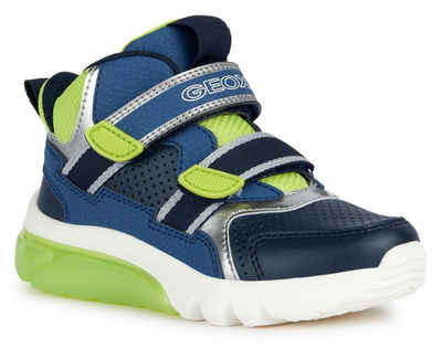 Geox Blinkschuh J CIBERDRON BOY Sneaker mit Klettverschluss, Freizeitschuh, Halbschuh, Schnürschuh