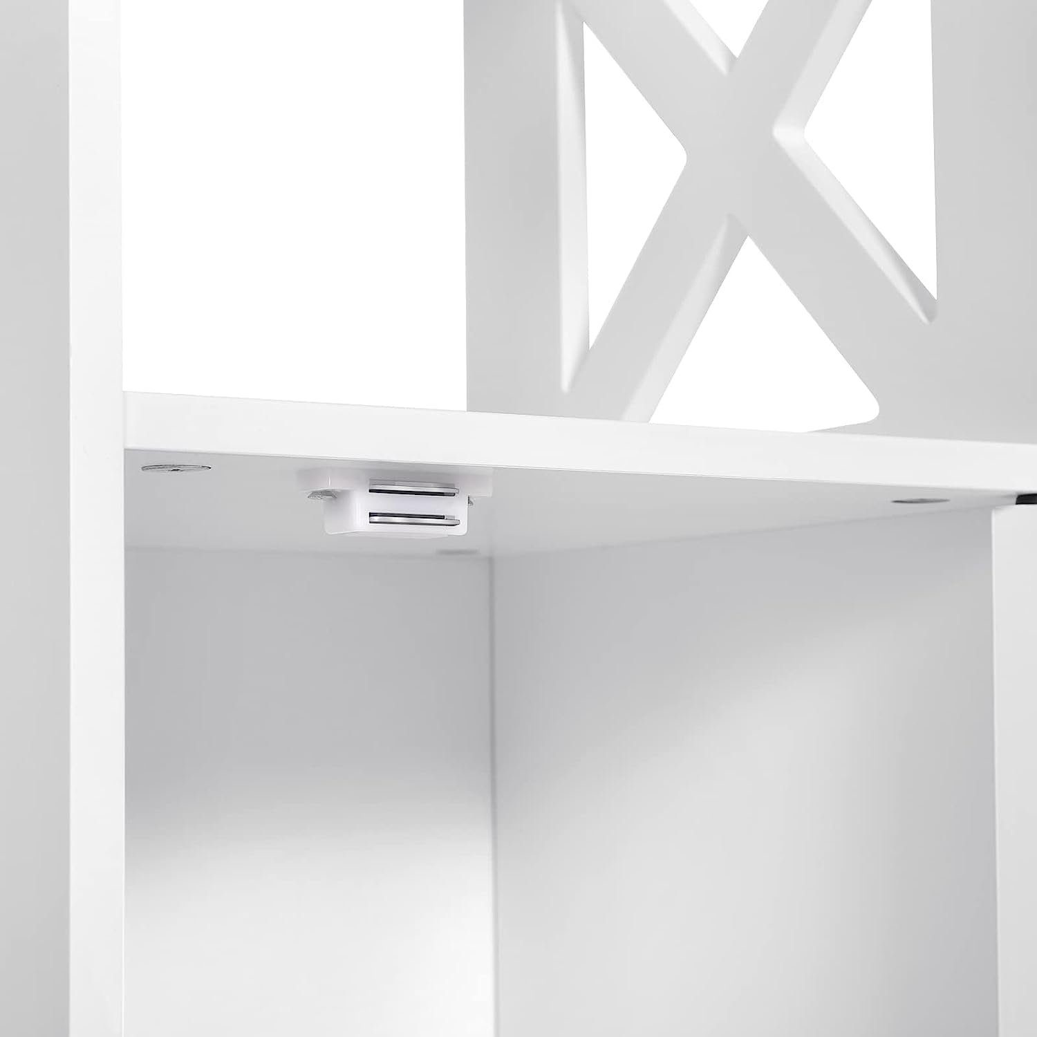 Woltu Nachttisch Weiß, Beistelltisch schmal modern cm, (1-St), 30x60x30