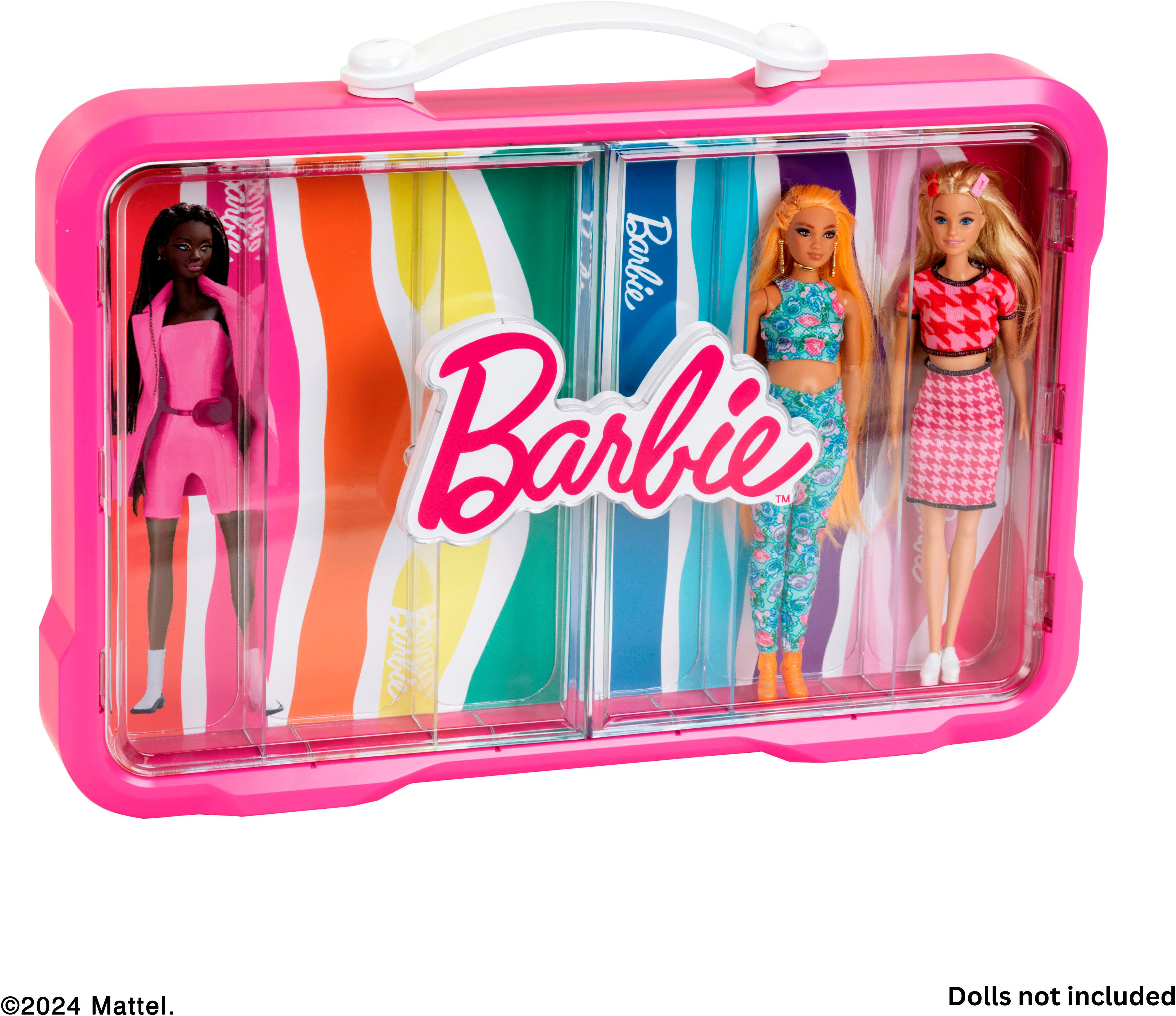 Small Barbie Collector's Case - Display Case for 6 Barbies, with illuminated Barbie logo