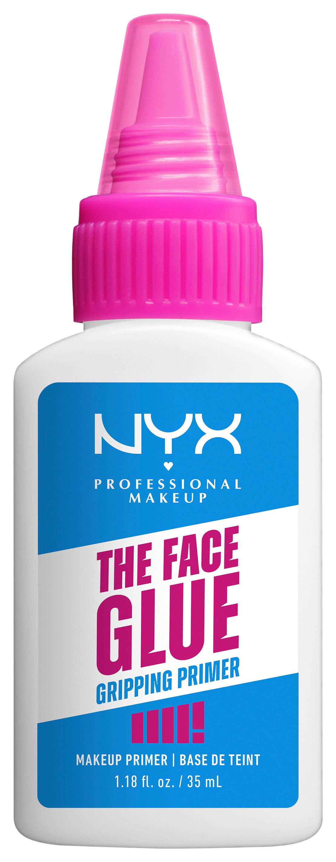 NYX PROFESSIONAL MAKEUP Primer THE FACE GLUE MAKEUP GRIPPING PRIMER, Sorgt für langanhaltendes Make-up, transparent, keine Rückstände.